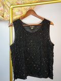Black Beaded Tank Top