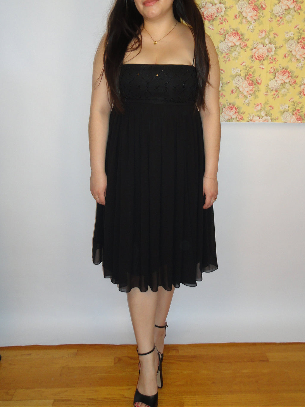 Black Midi Flowy Dress