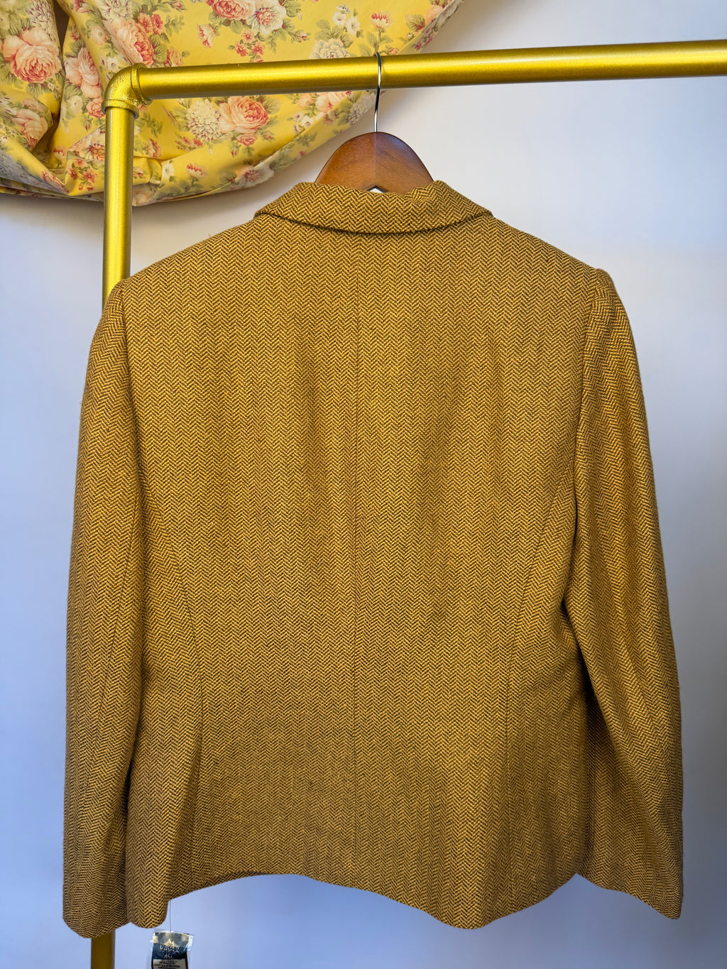 Brown & Caramel Herringbone Blazer