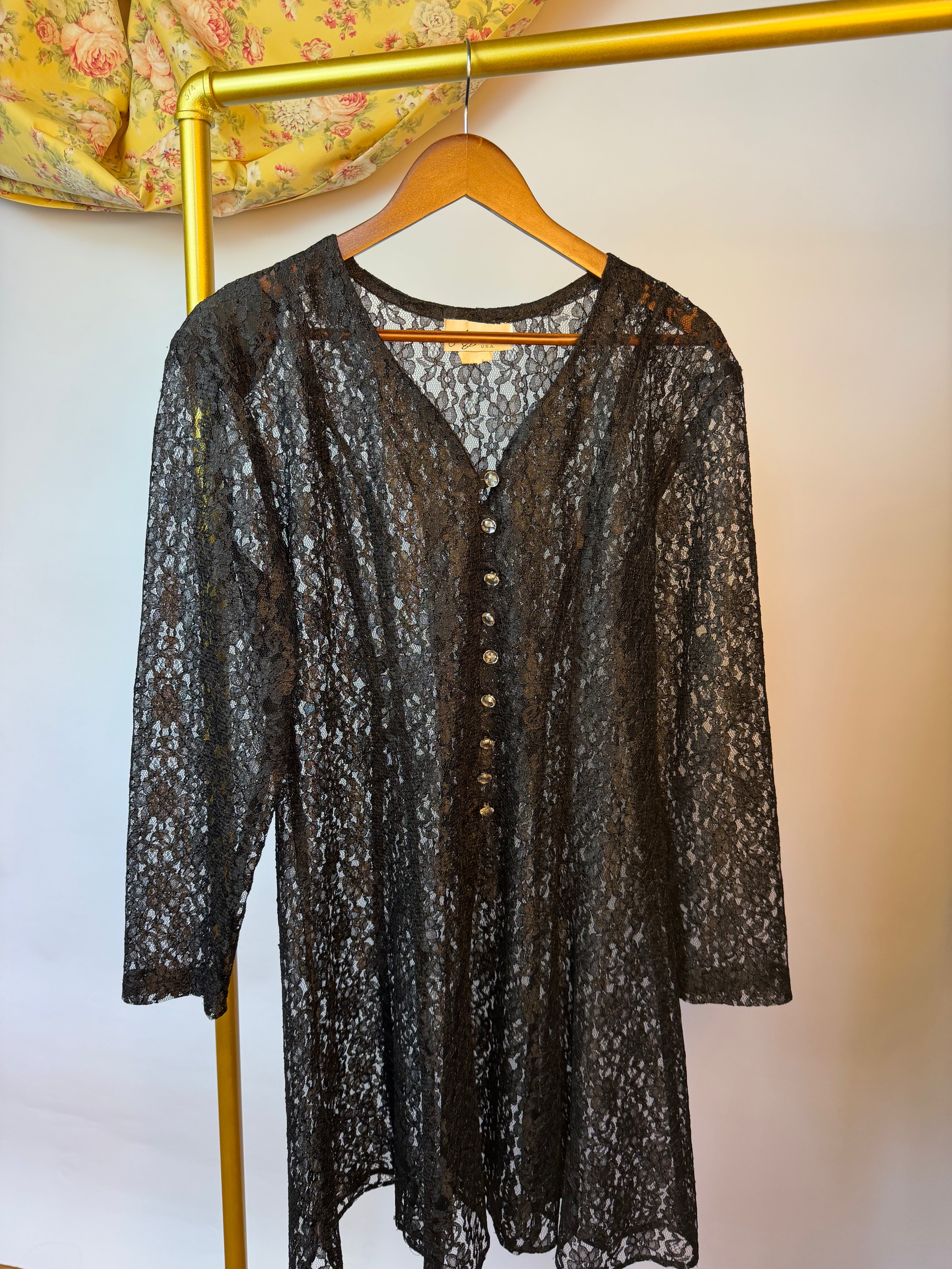 Black Unlined Lace Dress