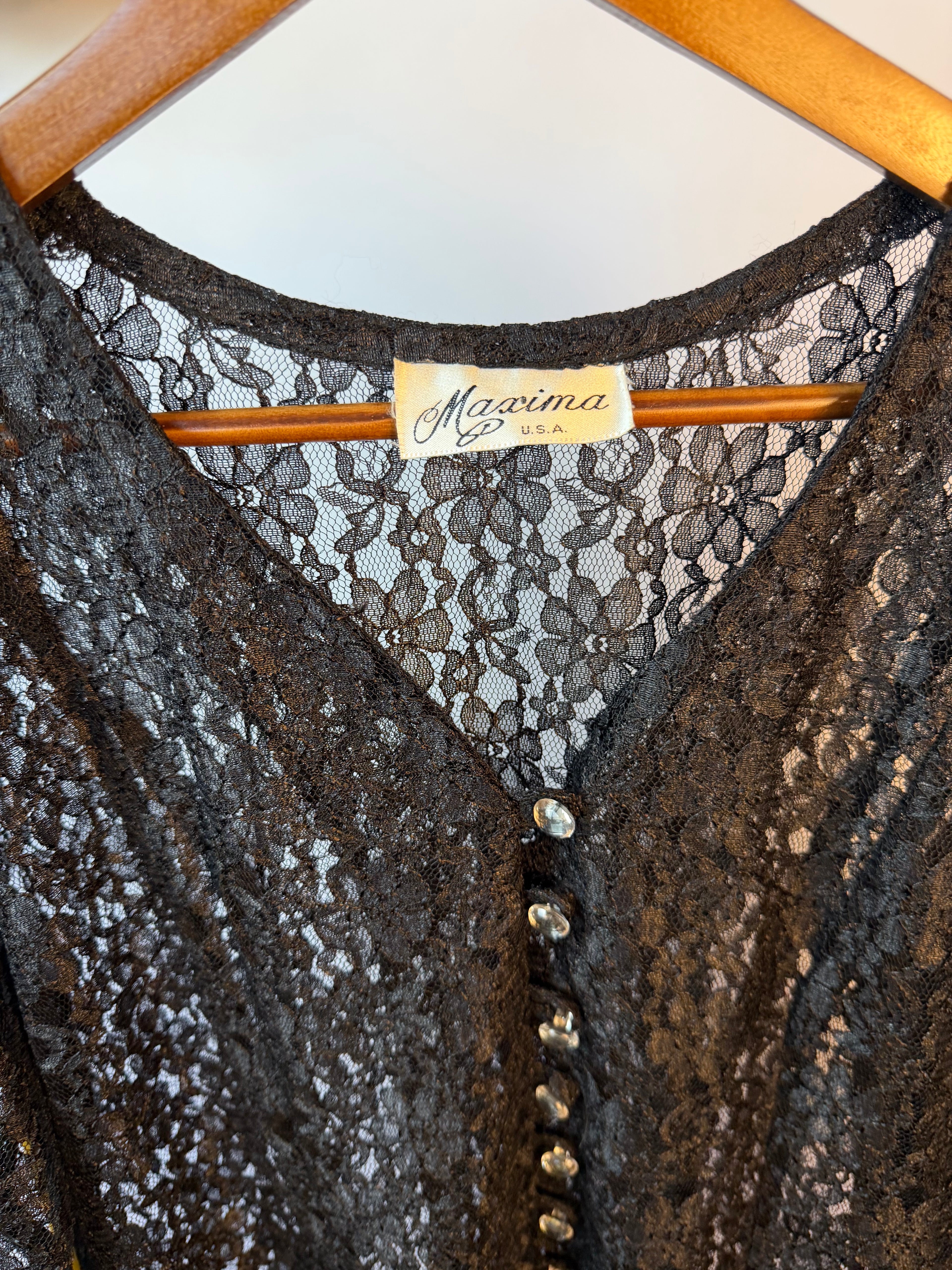 Black Unlined Lace Dress