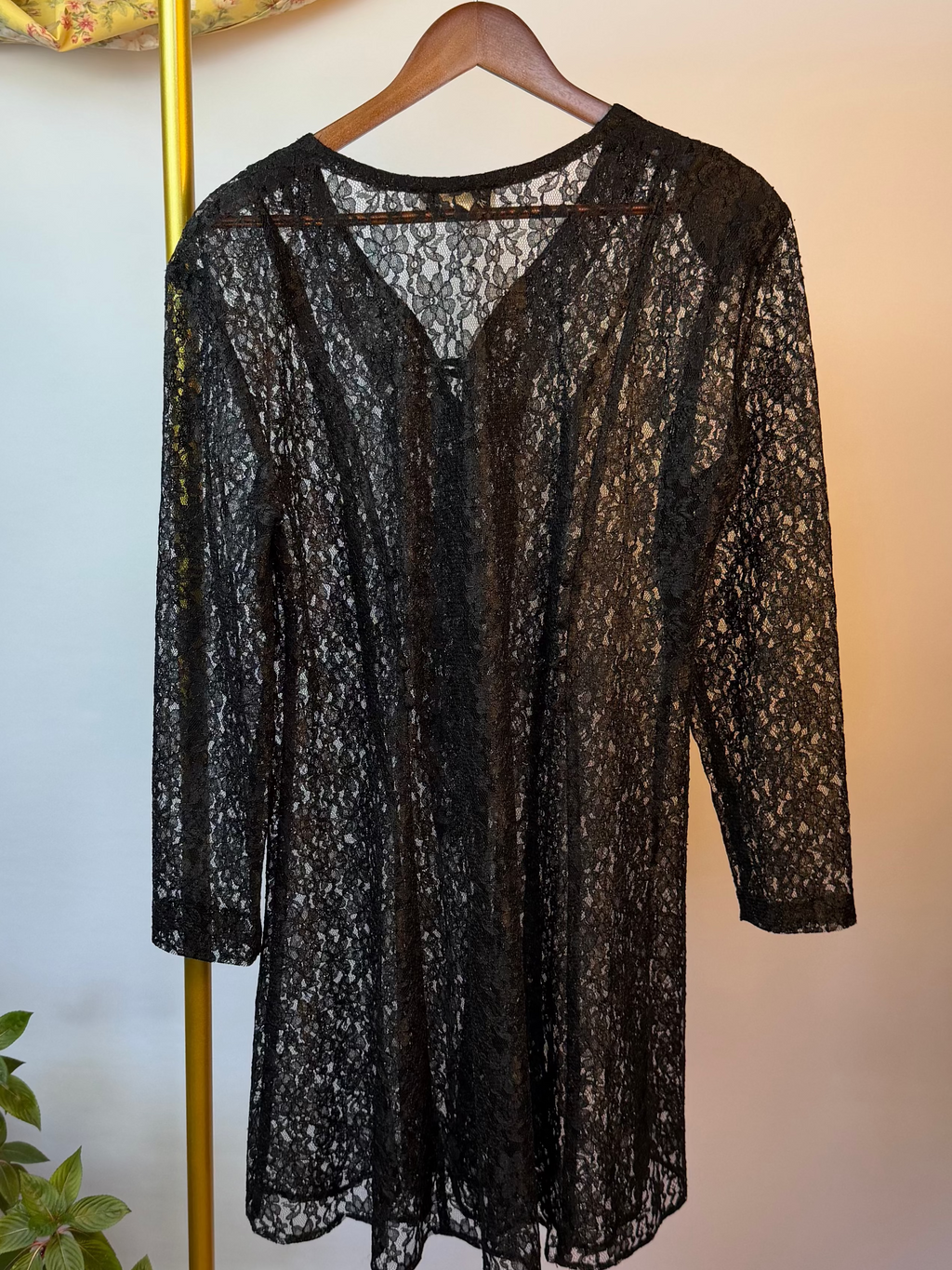 Black Unlined Lace Dress