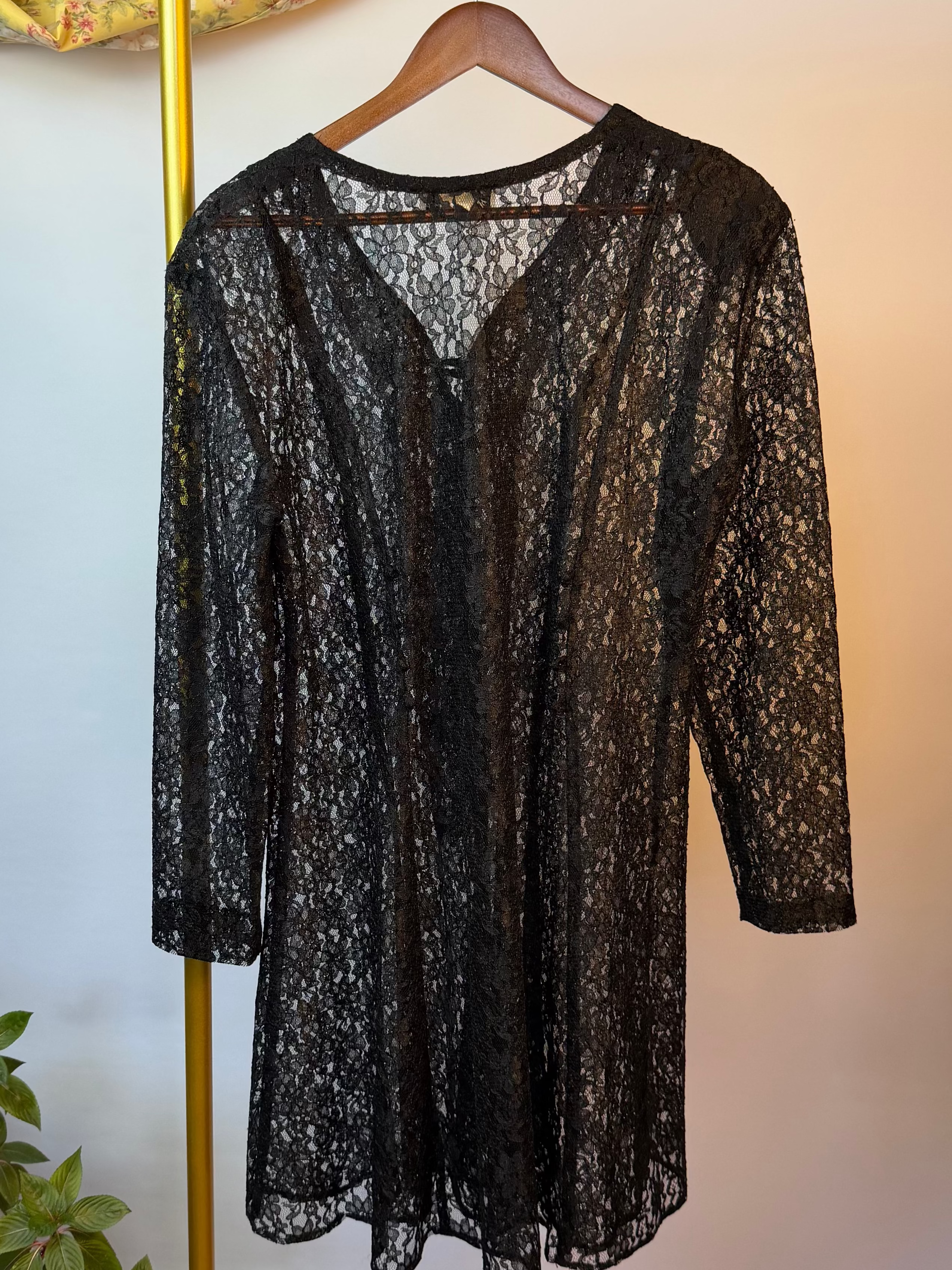 Black Unlined Lace Dress