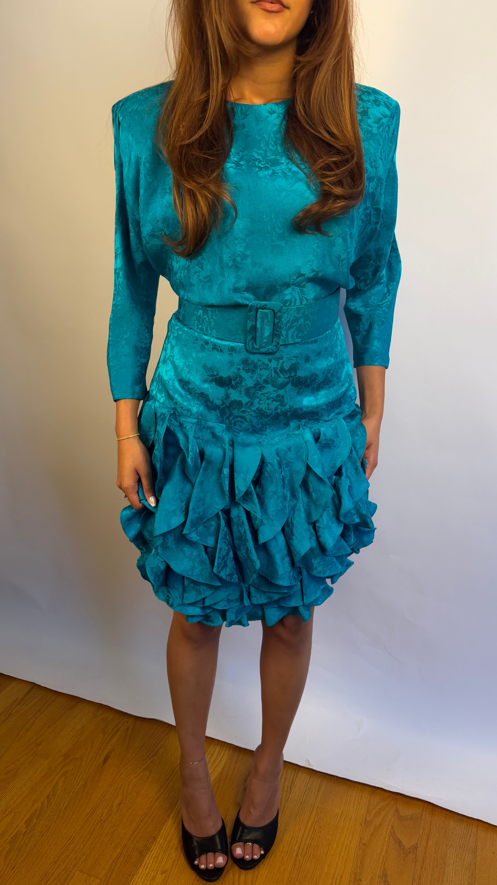 Turquoise 100% Silk Dress