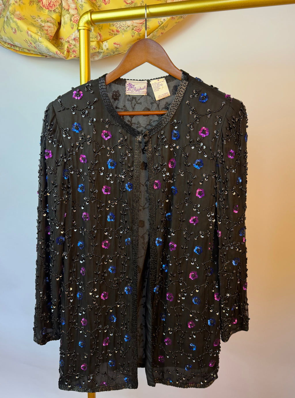 Beaded Open Blazer Top