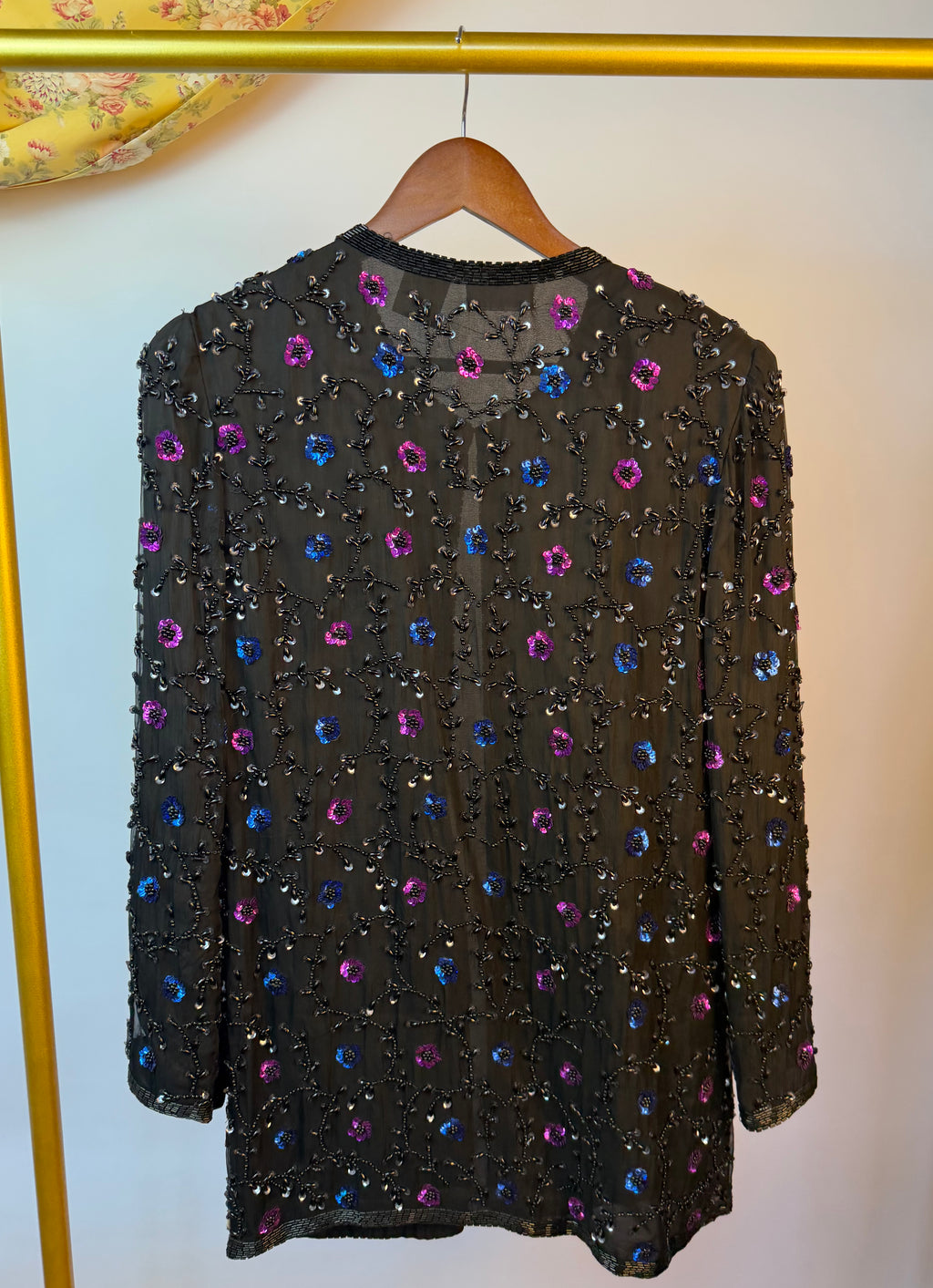 Beaded Open Blazer Top