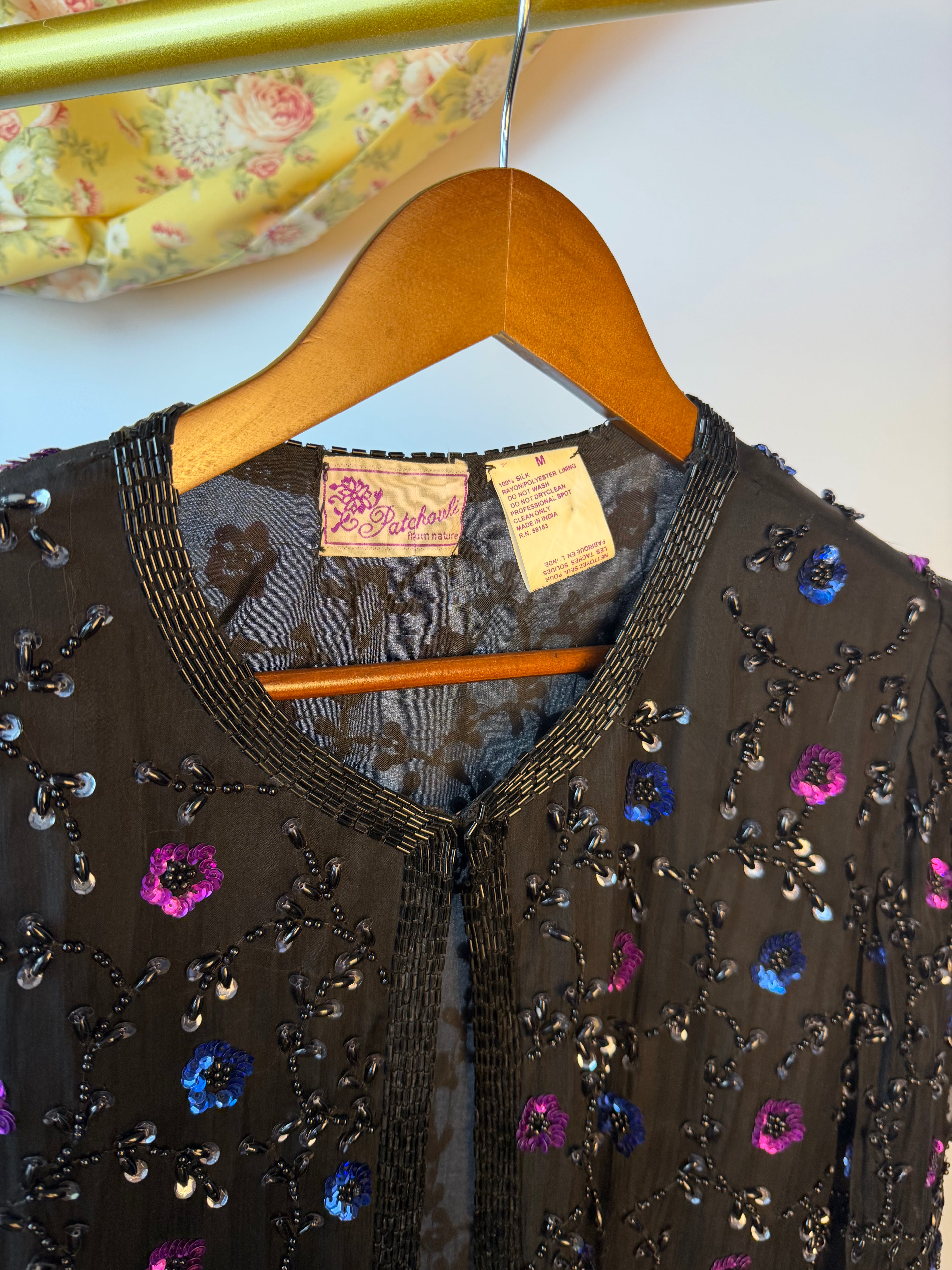 Beaded Open Blazer Top