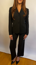 Black Pin Striped Two-Piece Suit