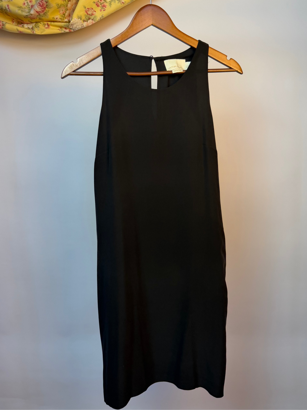 Black 100% Silk Mini Dress