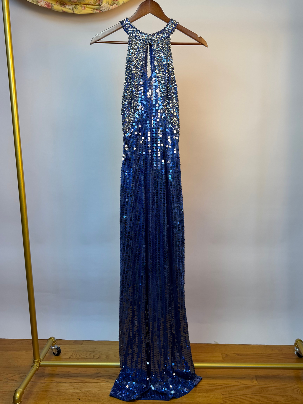 80's Blue Sequin Dress