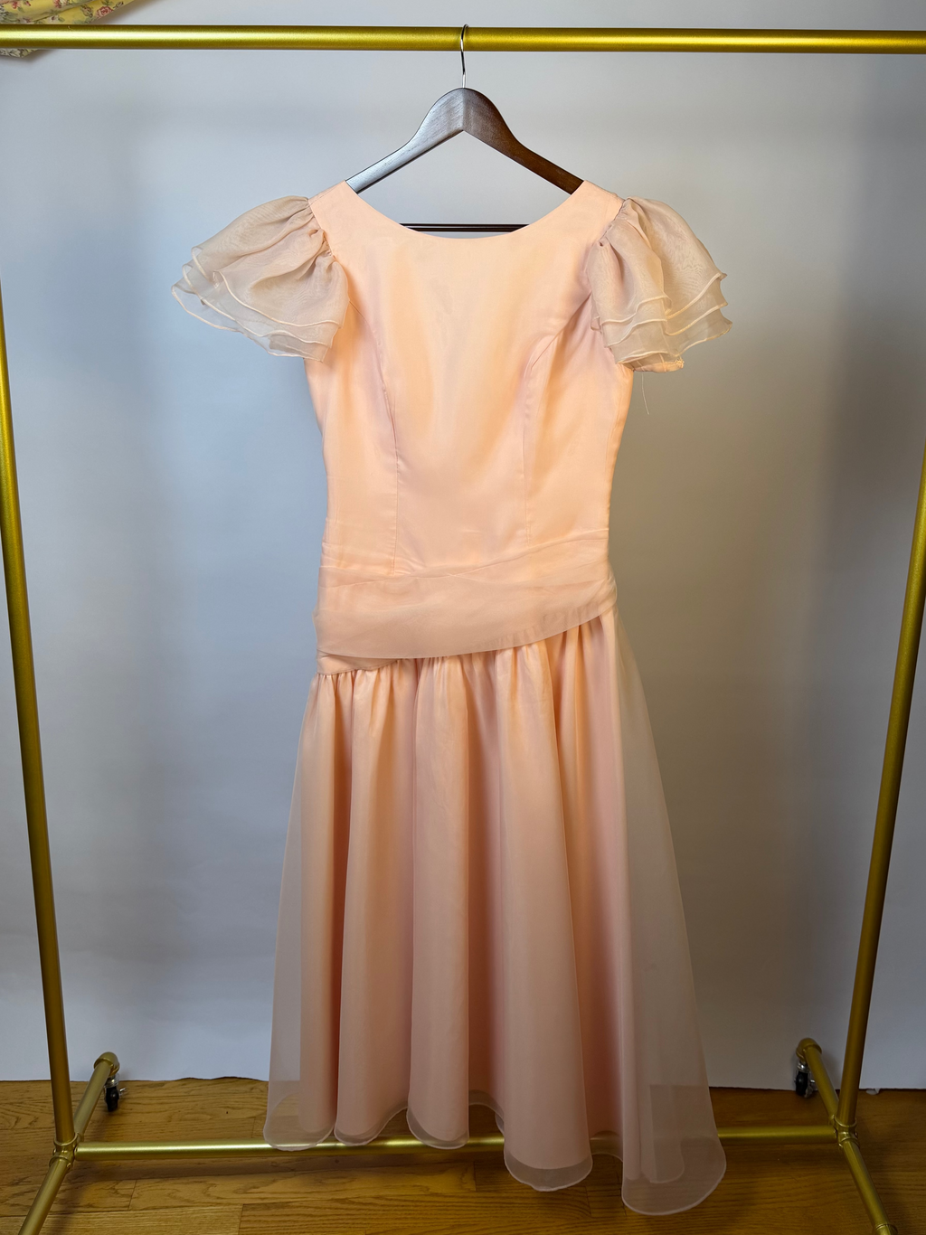 Soft Pink Dress with Drapping