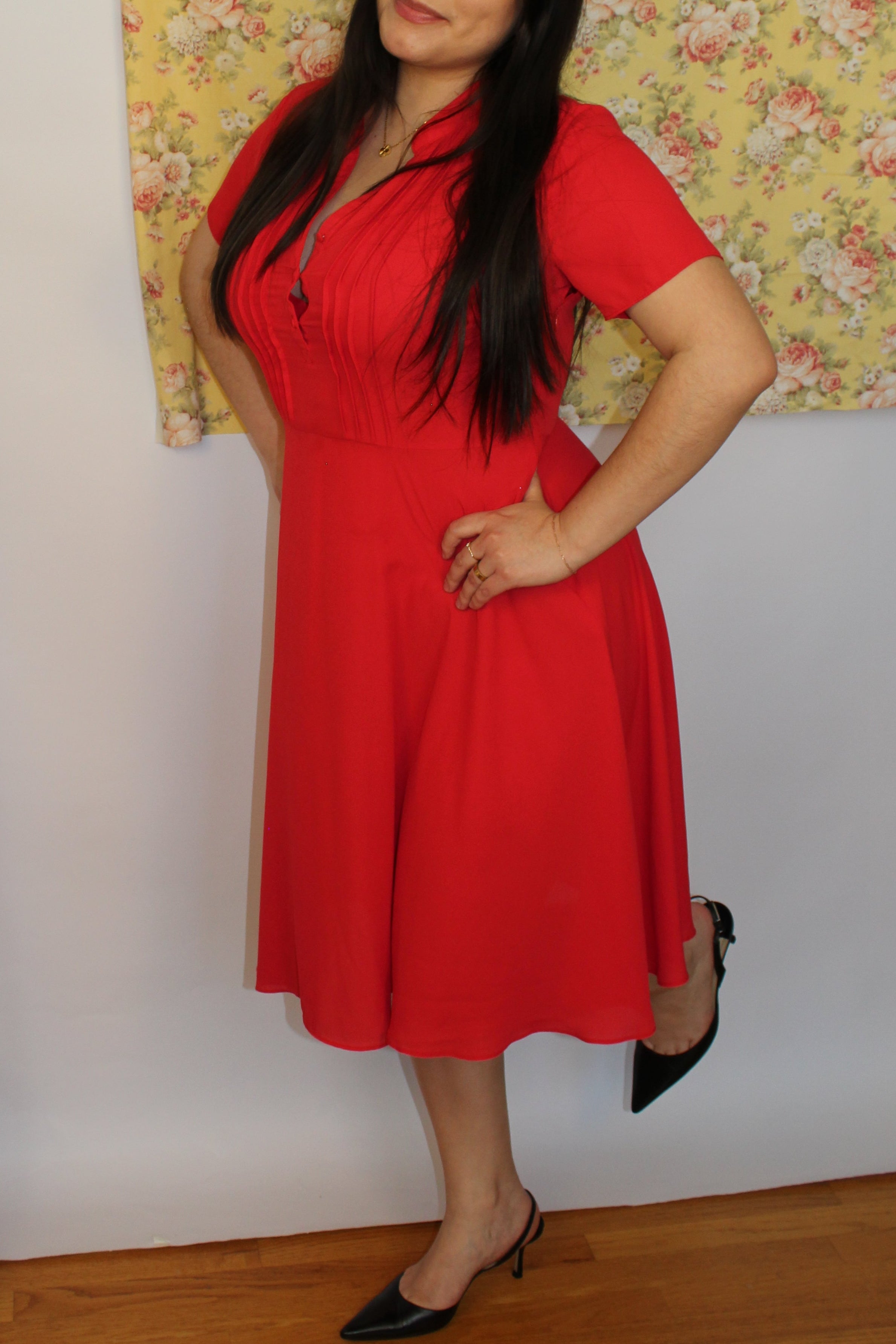 Red Knee-length Dress