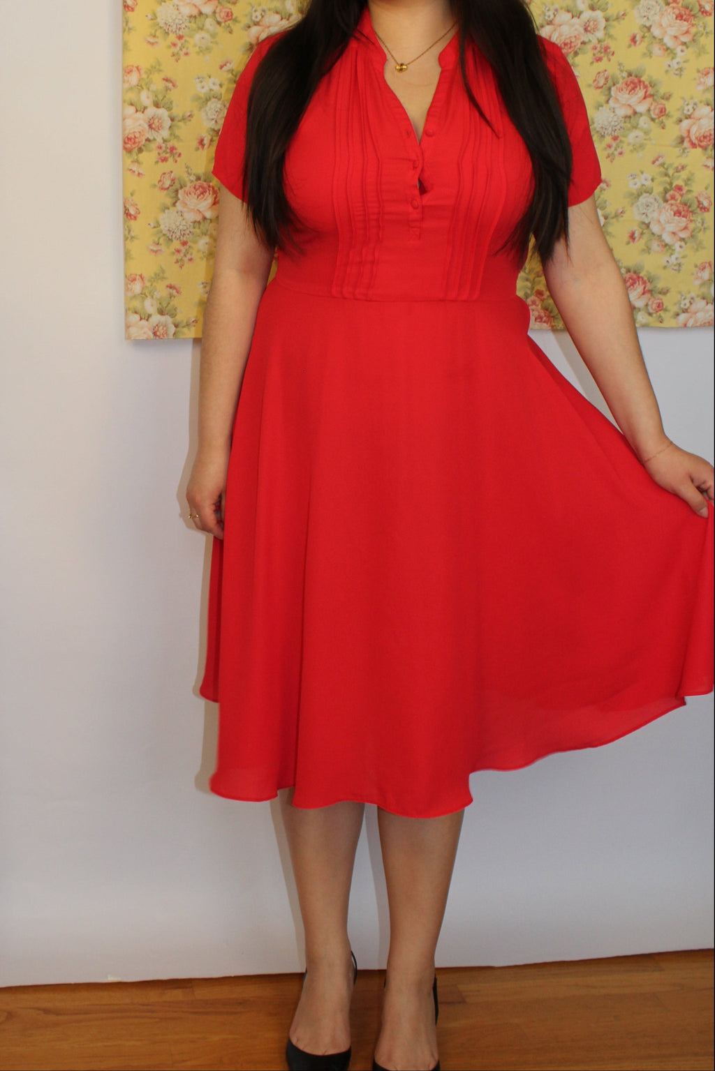 Red Knee-length Dress