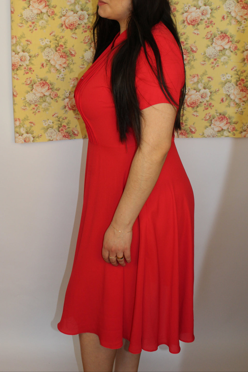 Red Knee-length Dress