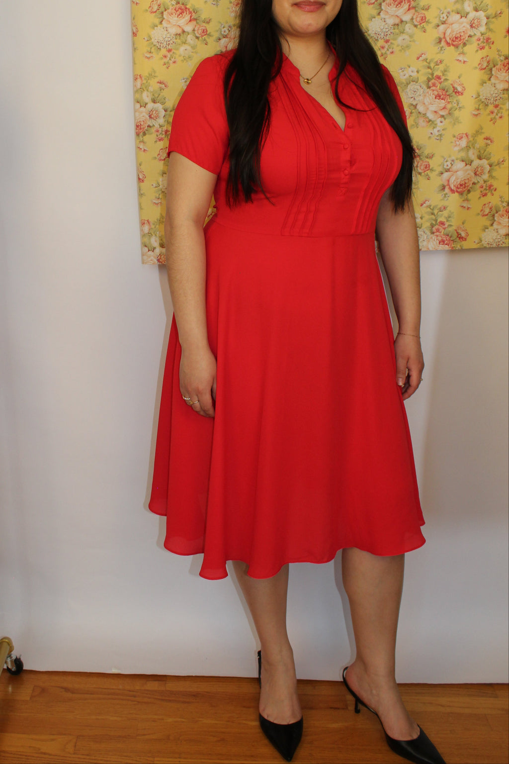 Red Knee-length Dress