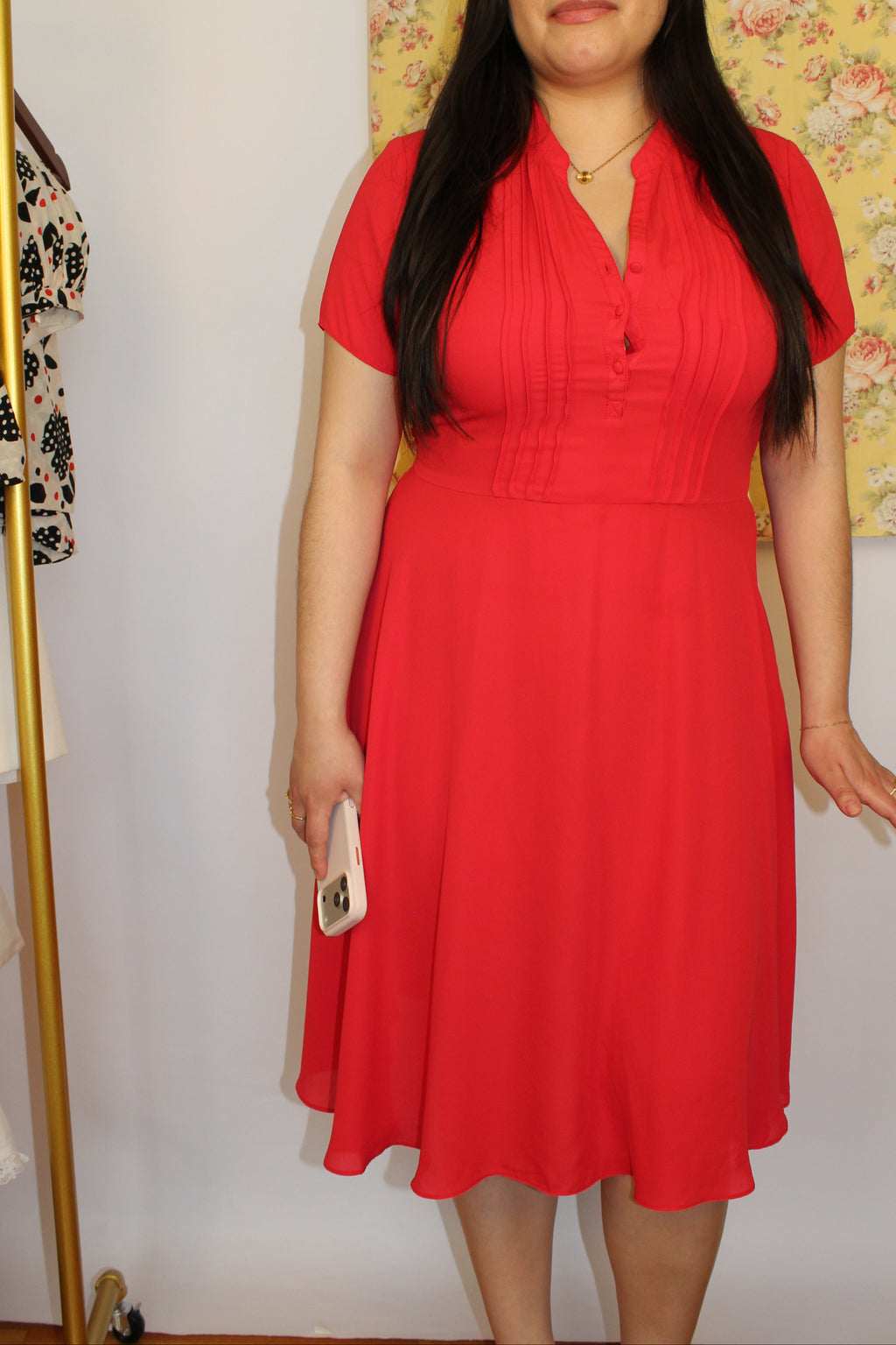 Red Knee-length Dress