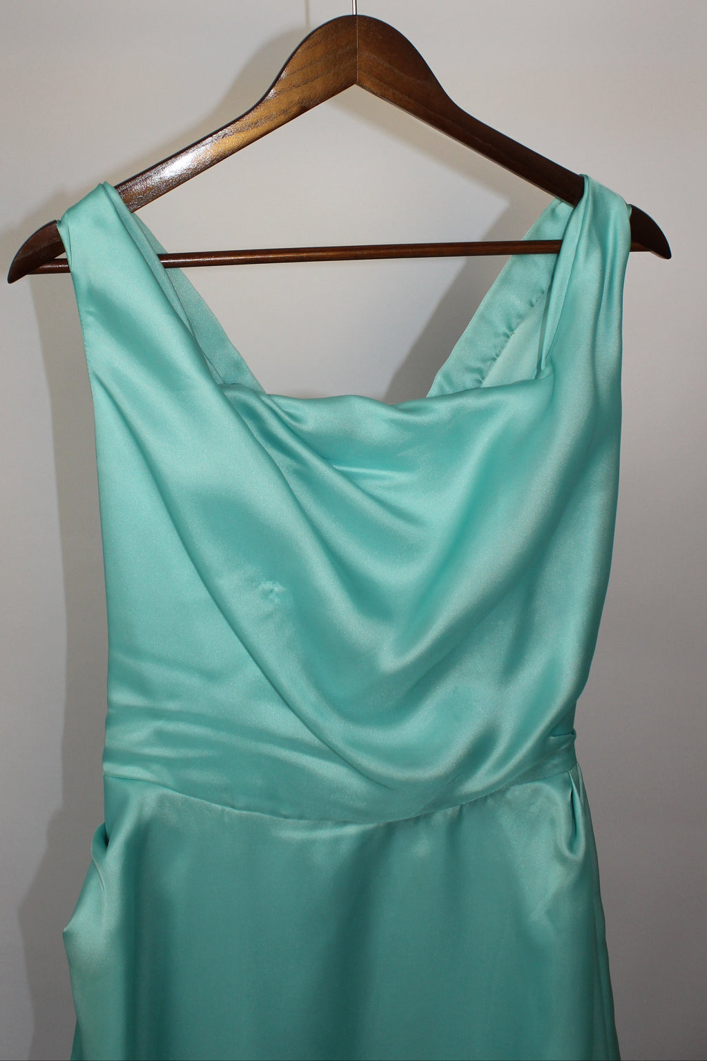 Teal Square Neck Gown