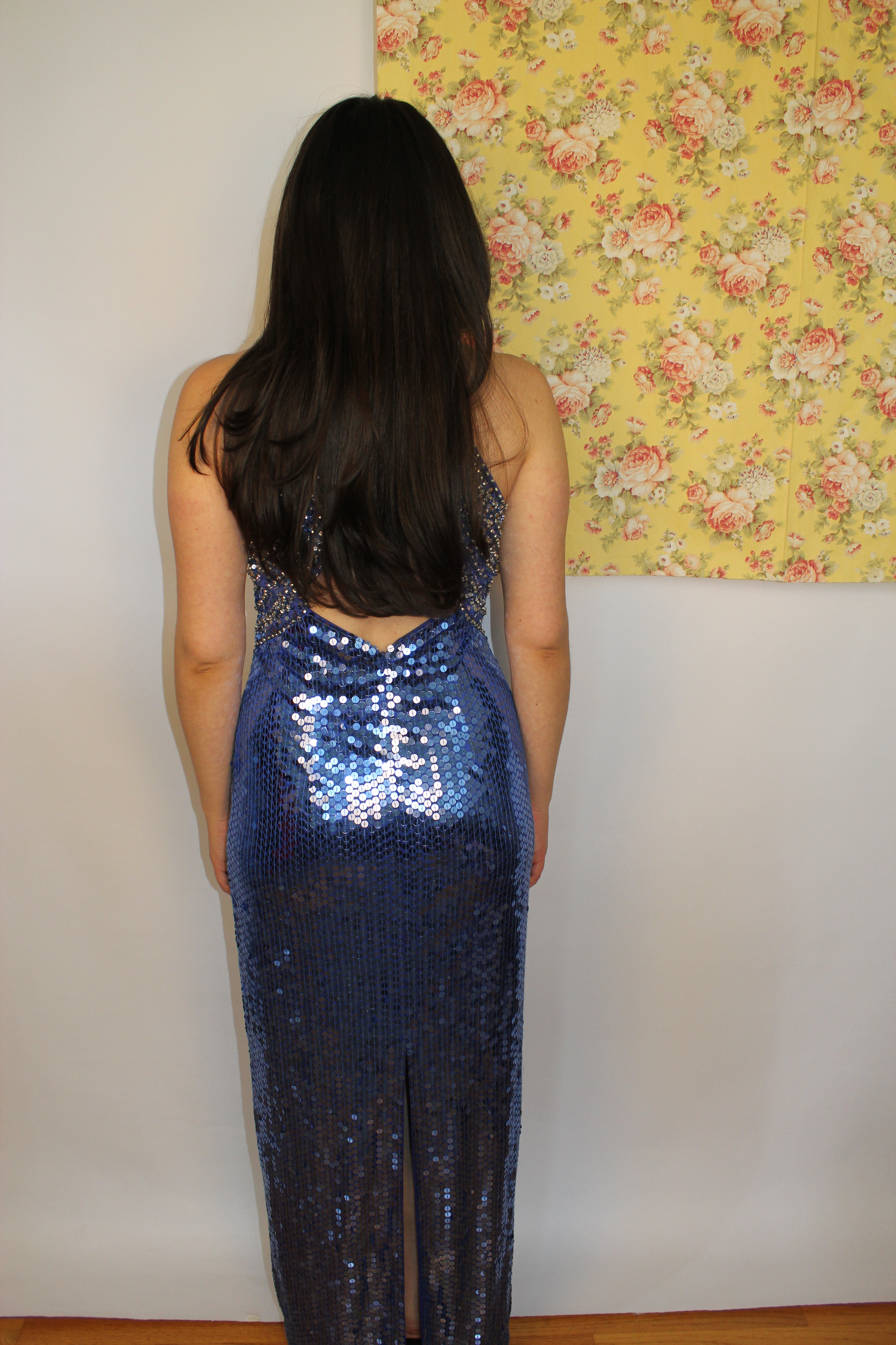 80's Blue Sequin Dress