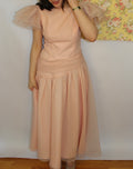 Soft Pink Dress with Drapping