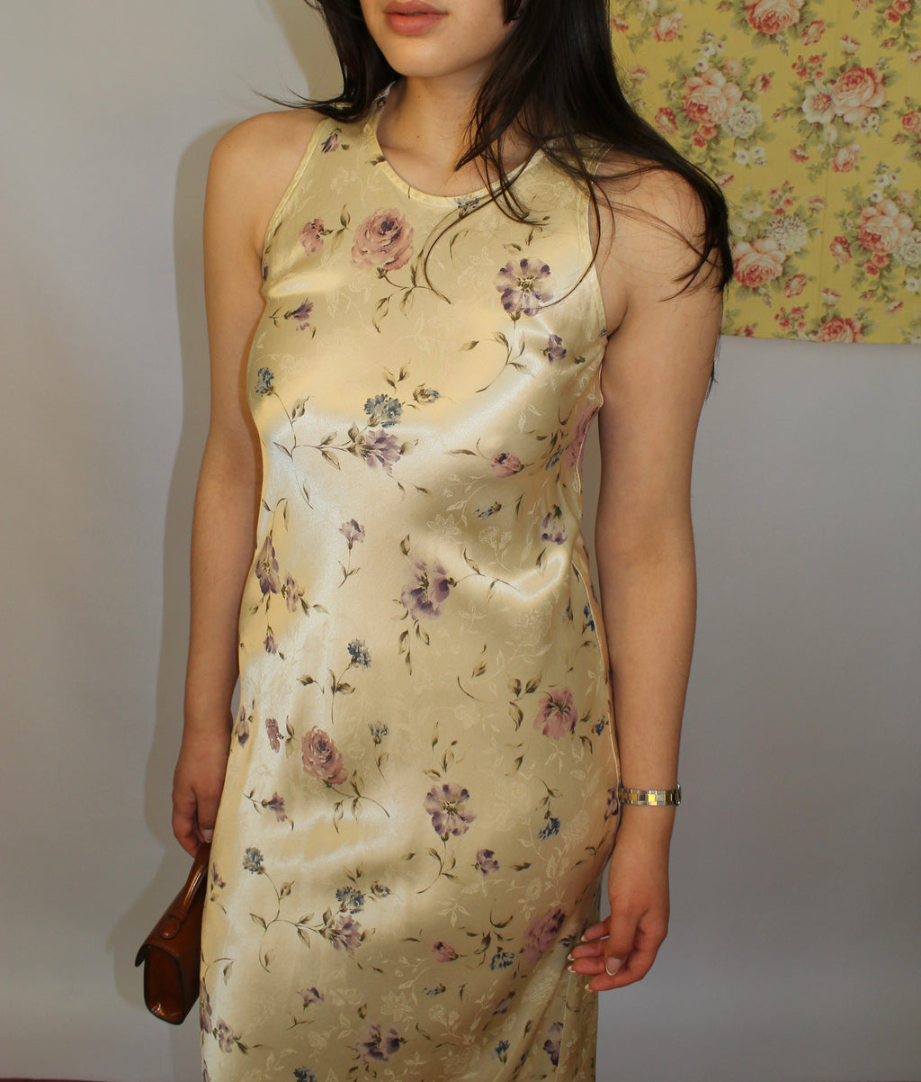 Yellow Floral Maxi Dress