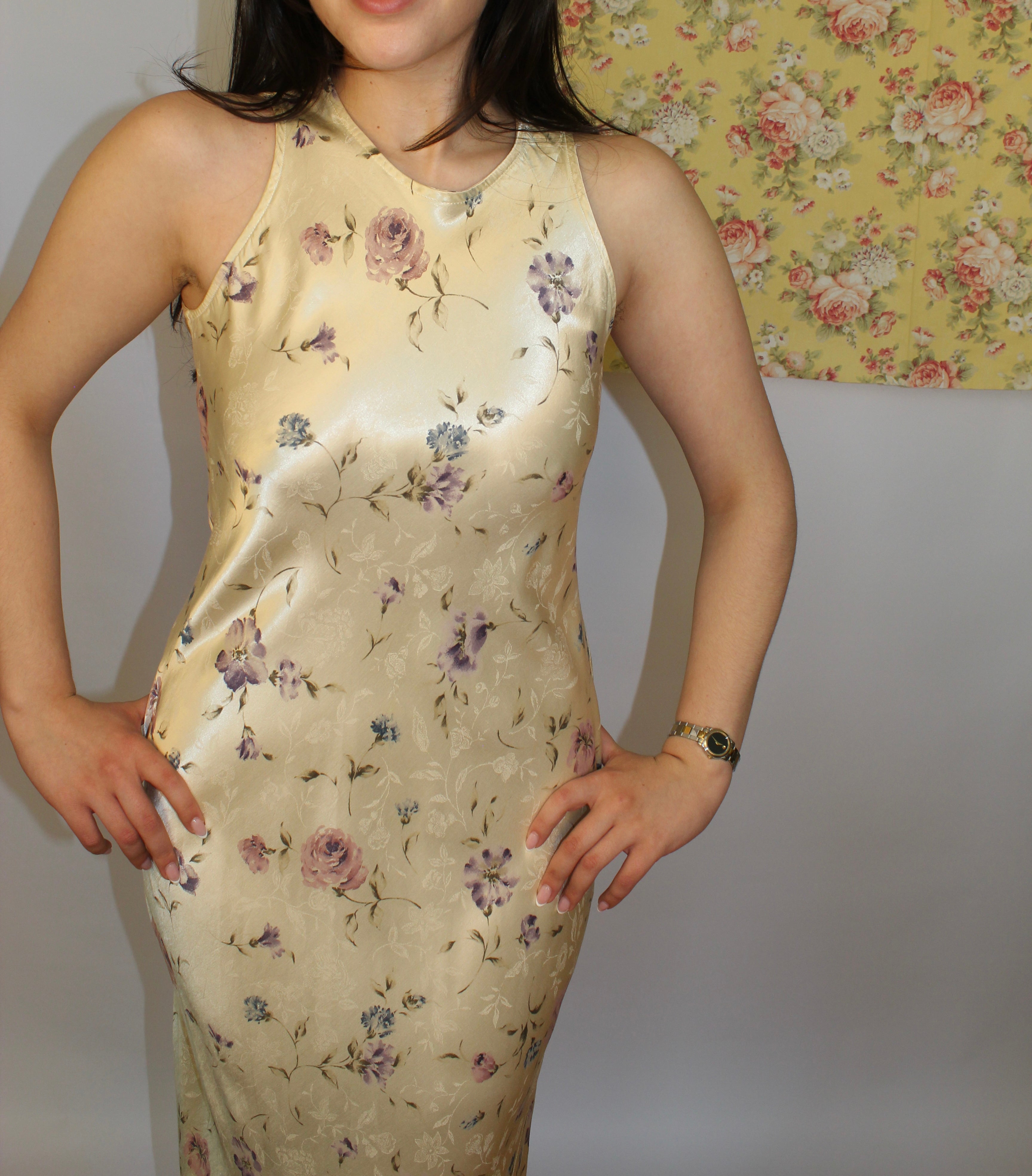 Yellow Floral Maxi Dress