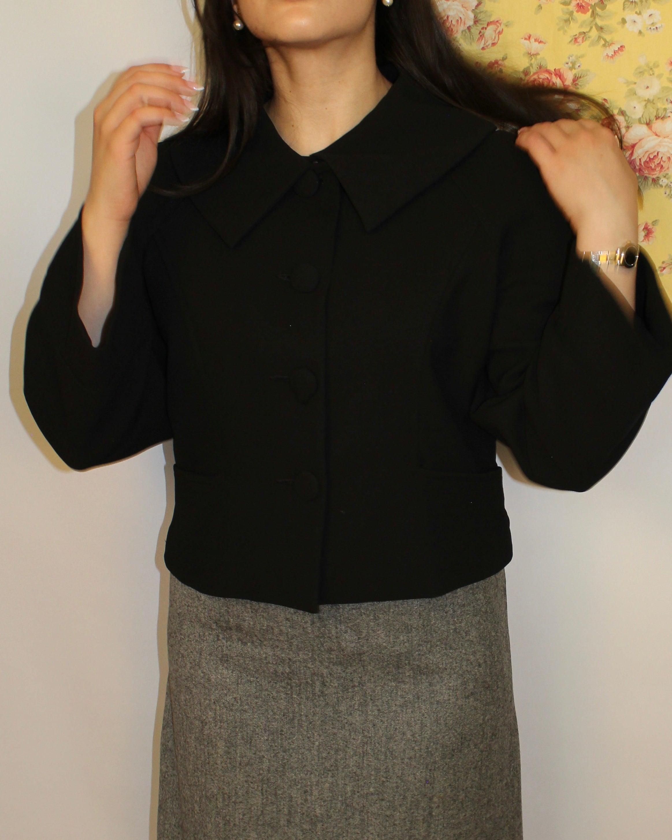 Black Cropped Blazer