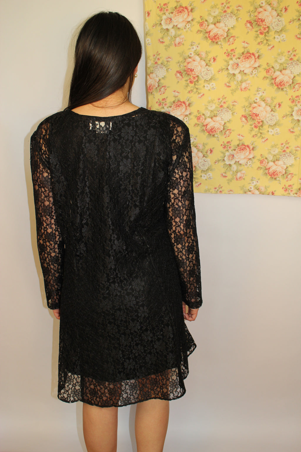 Black Unlined Lace Dress