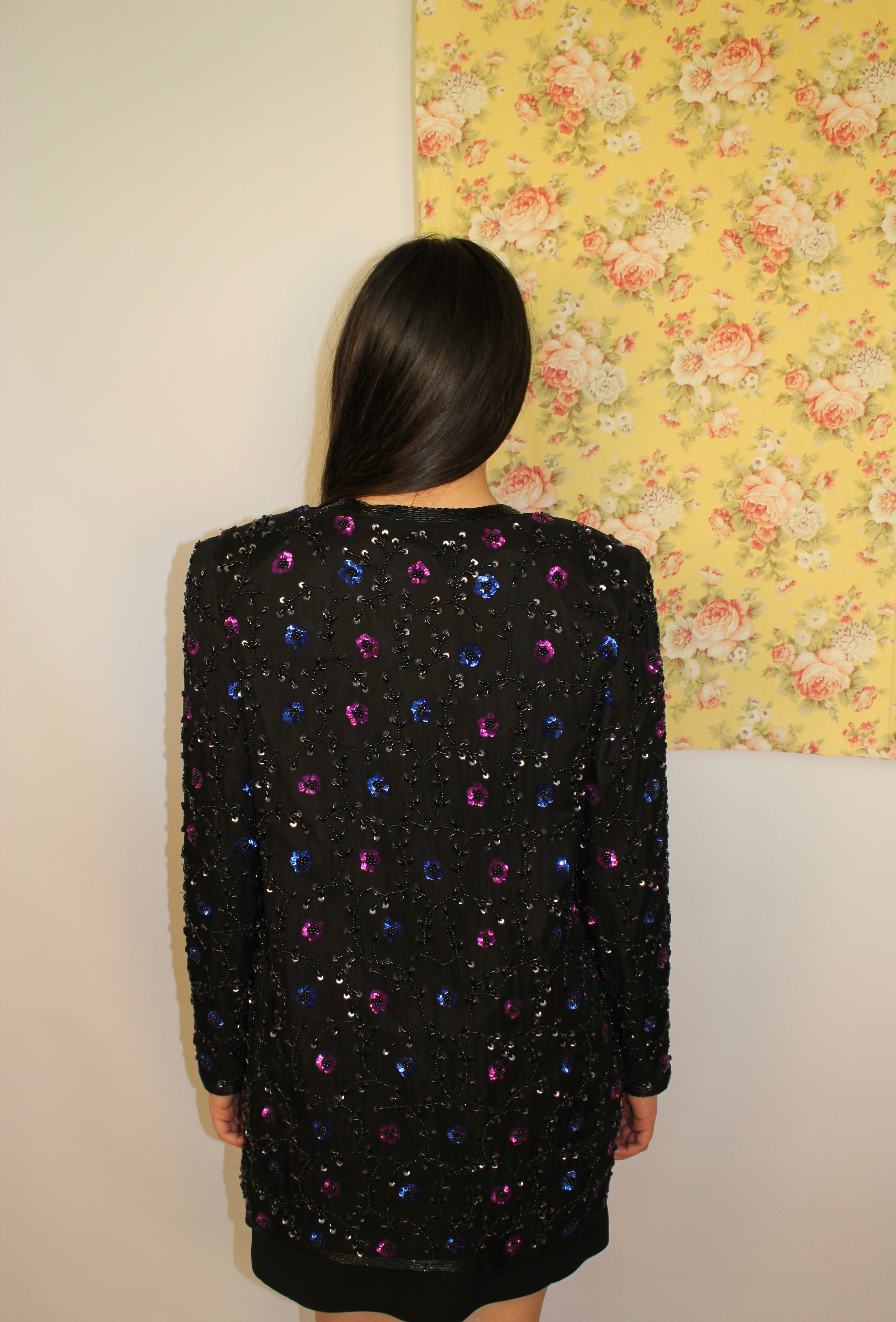 Beaded Open Blazer Top