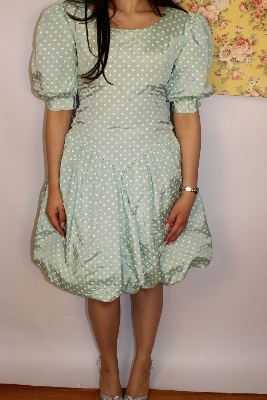 Polka Dot Knee Length Dress