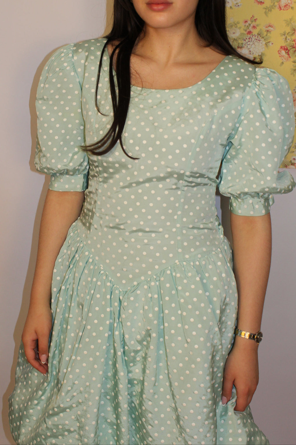 Polka Dot Knee Length Dress