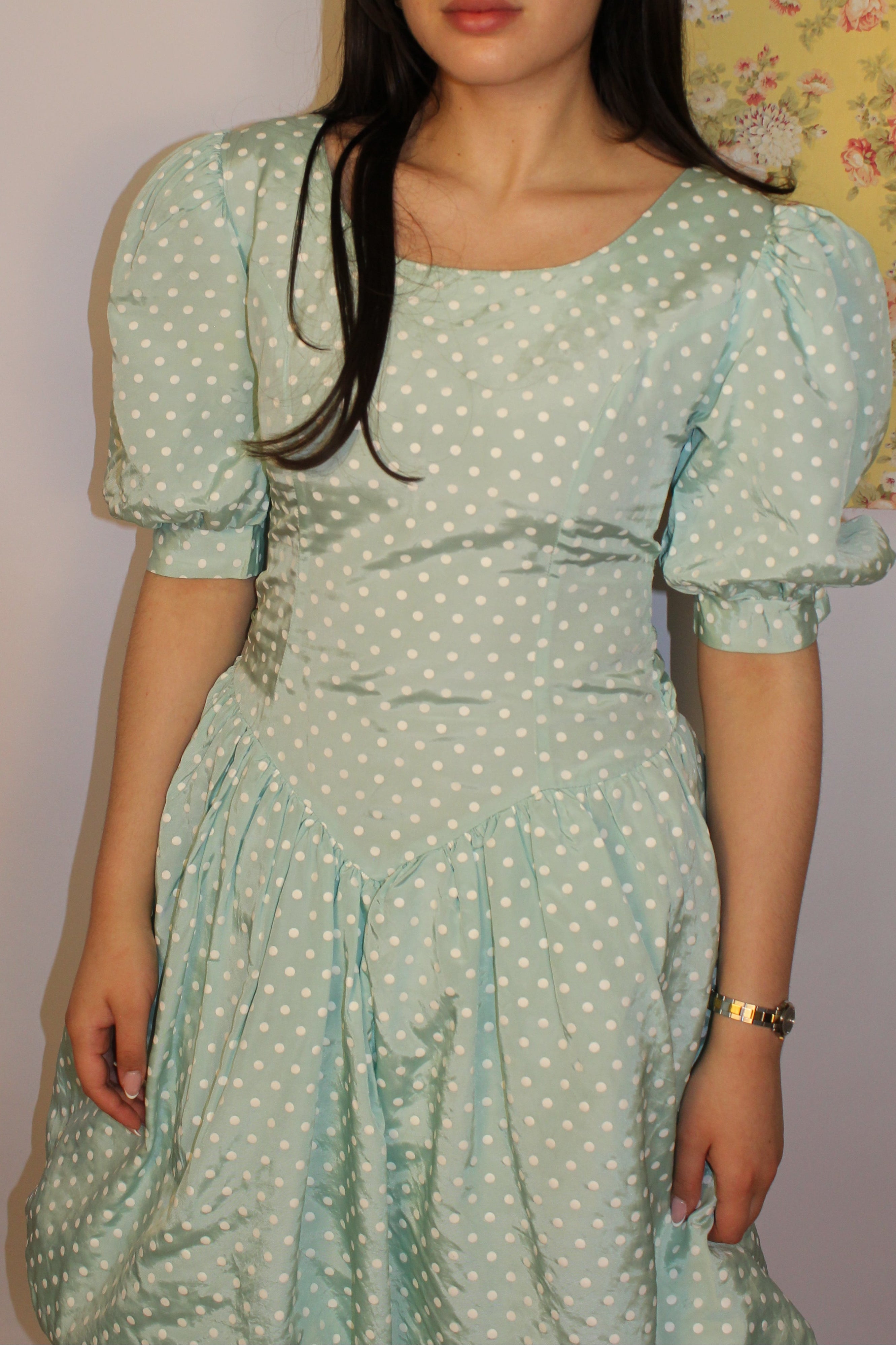 Polka Dot Knee Length Dress