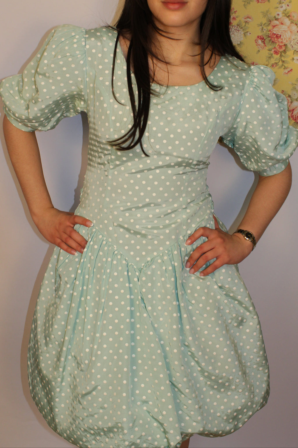 Polka Dot Knee Length Dress