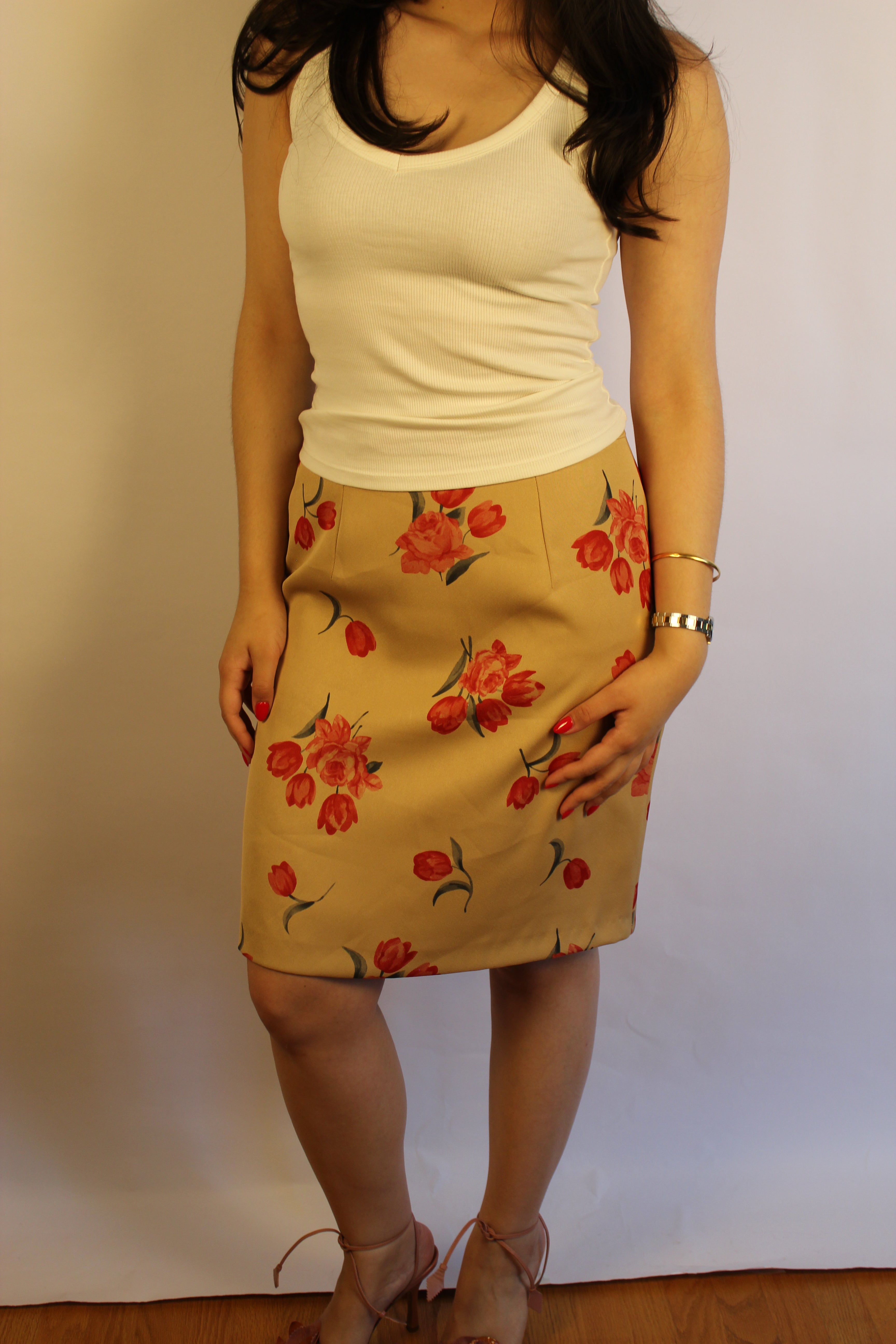 Flower Print Skirt