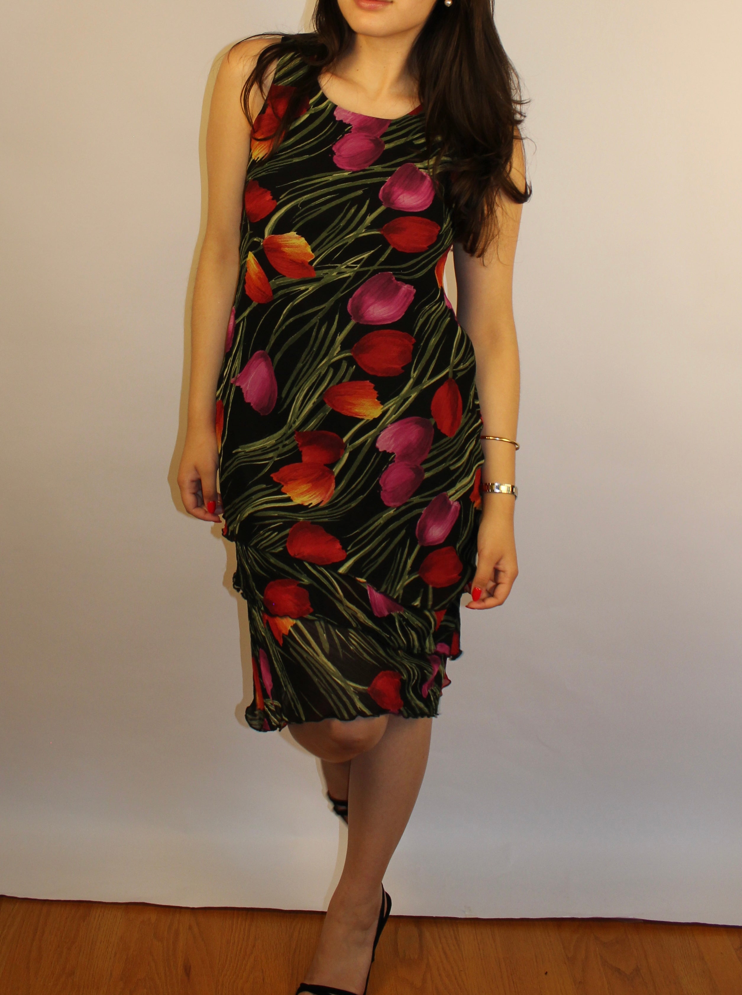 Tulip Floral Midi Dress