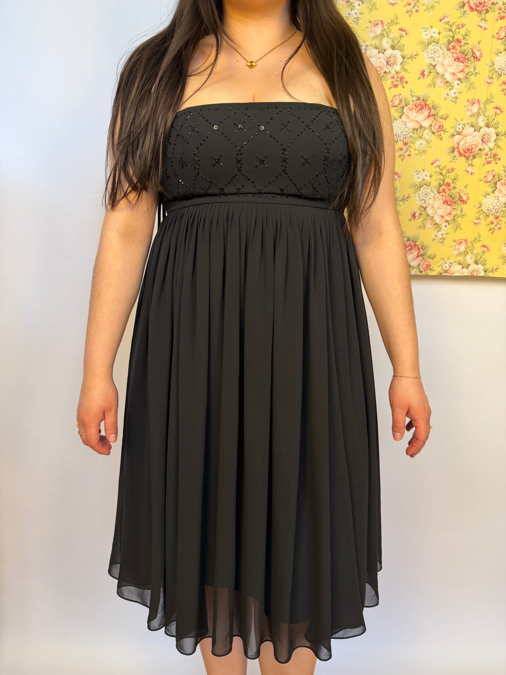 Black Midi Flowy Dress