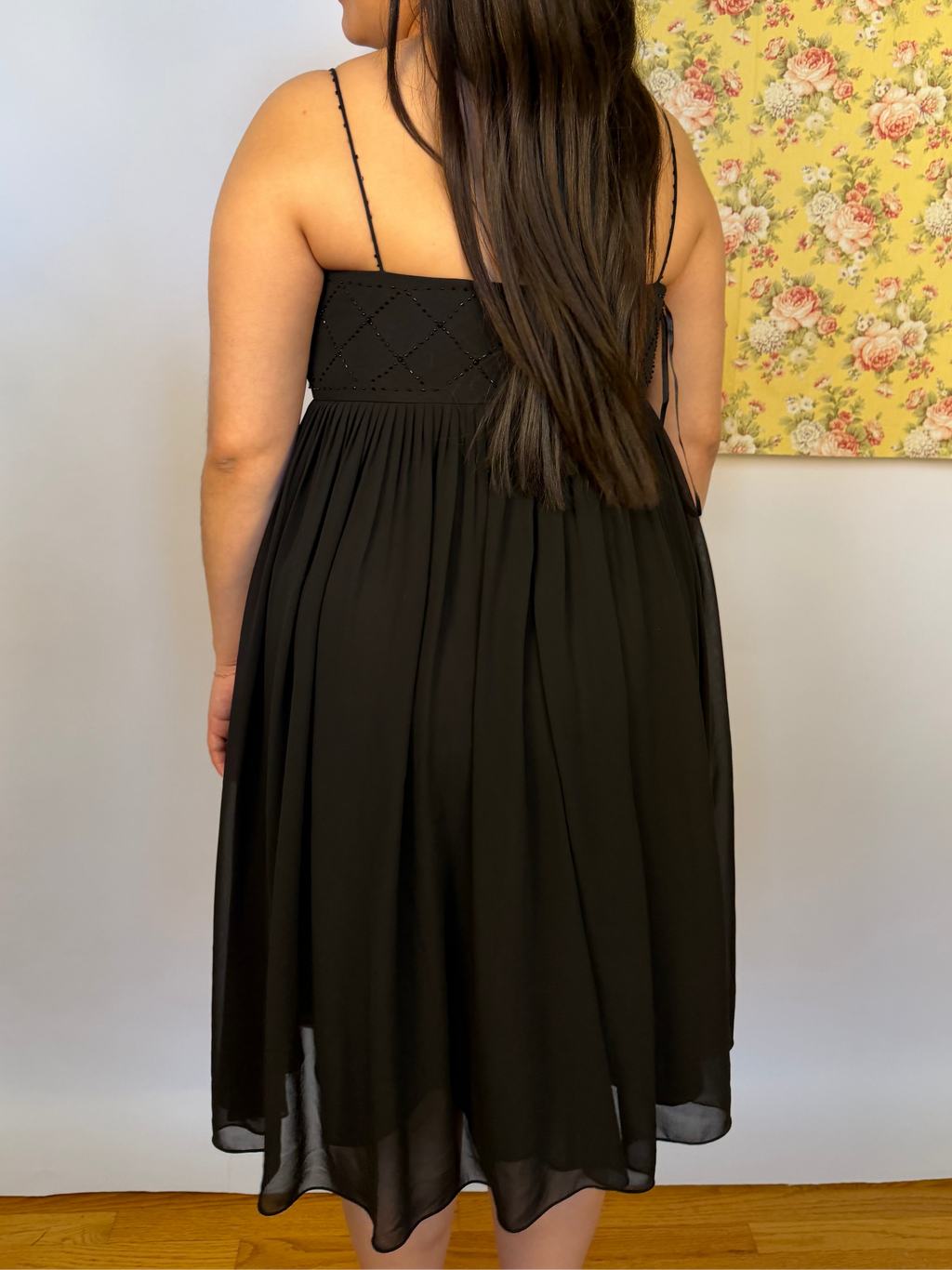 Black Midi Flowy Dress