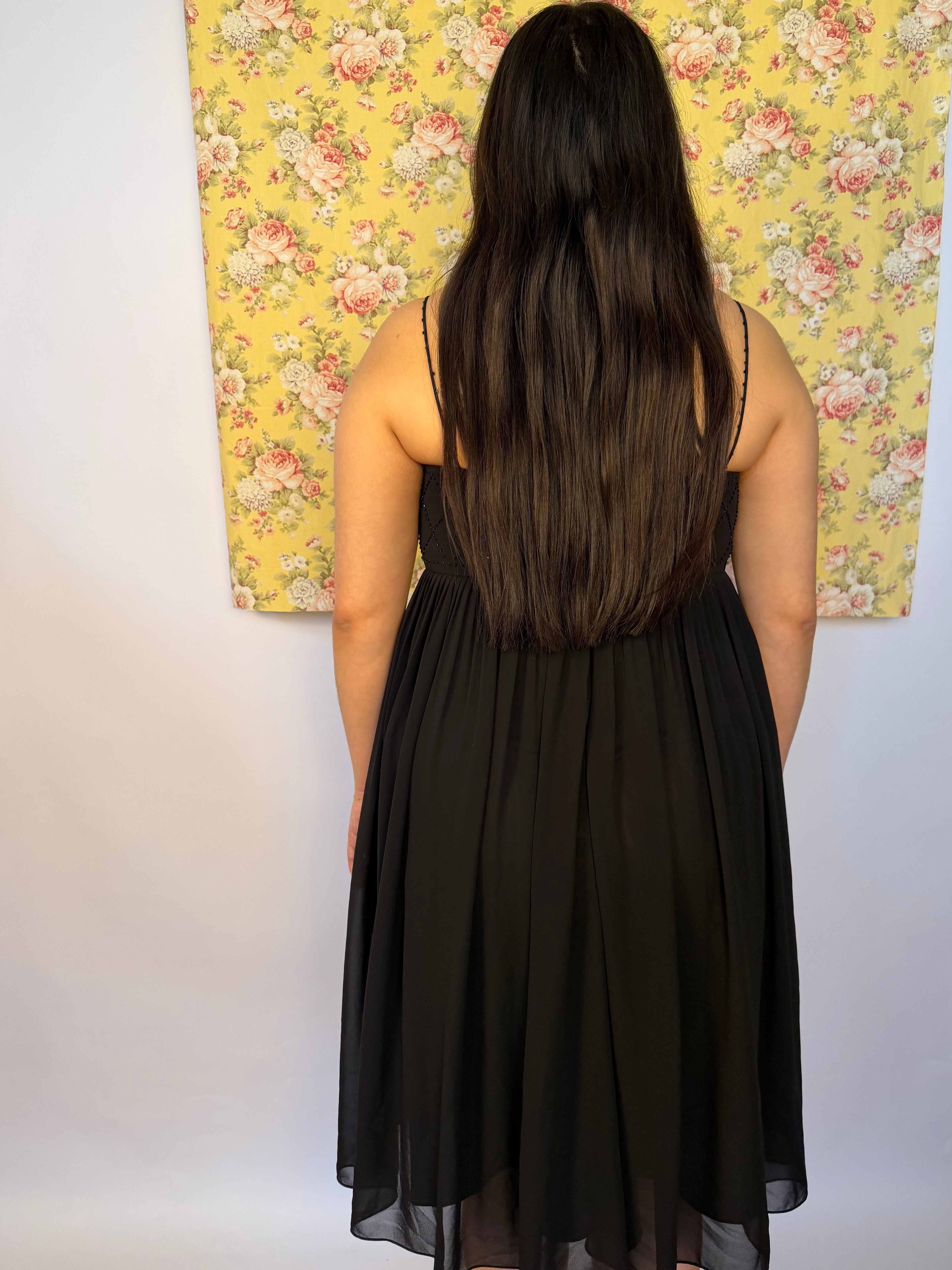 Black Midi Flowy Dress