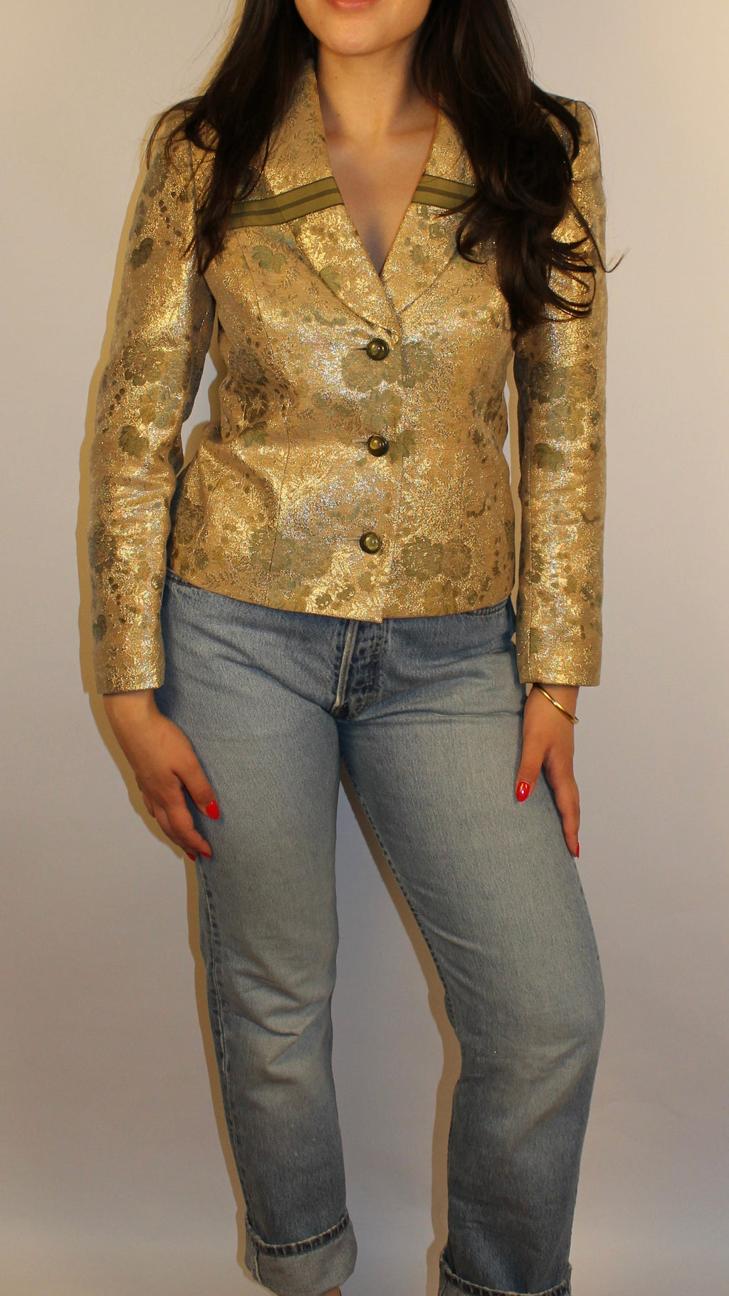 Gold & Olive Green  Blazer