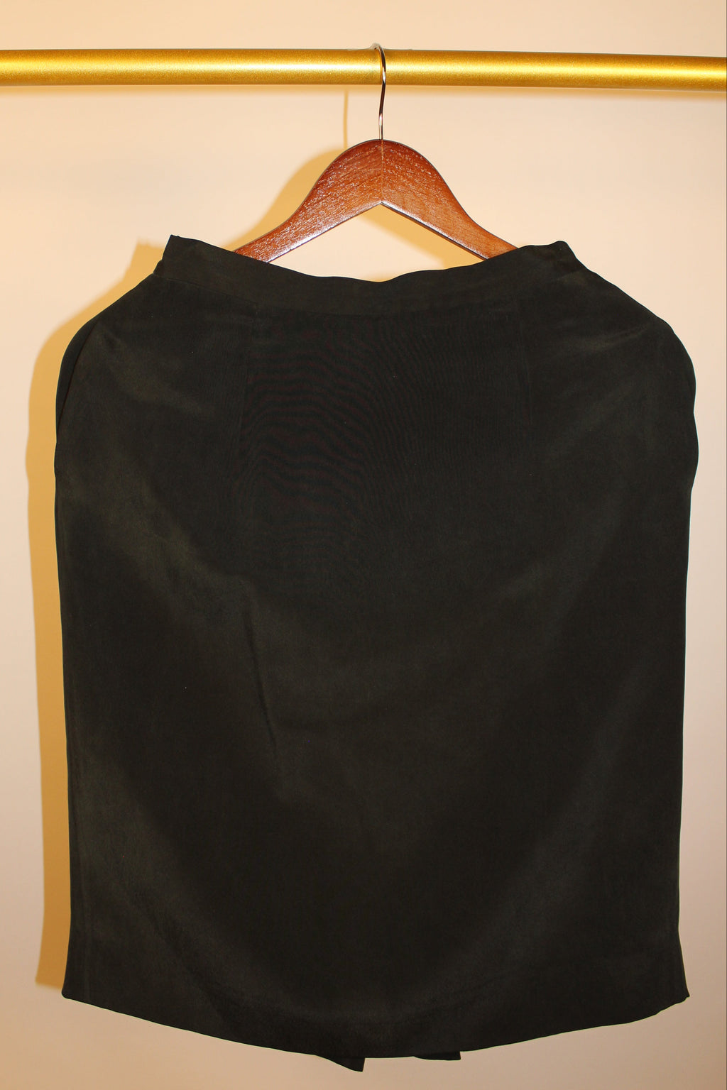Black 100% Silk Skirt