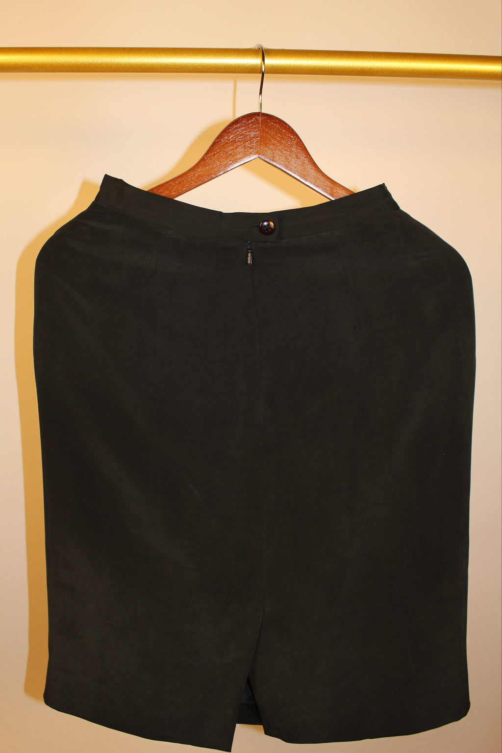 Black 100% Silk Skirt