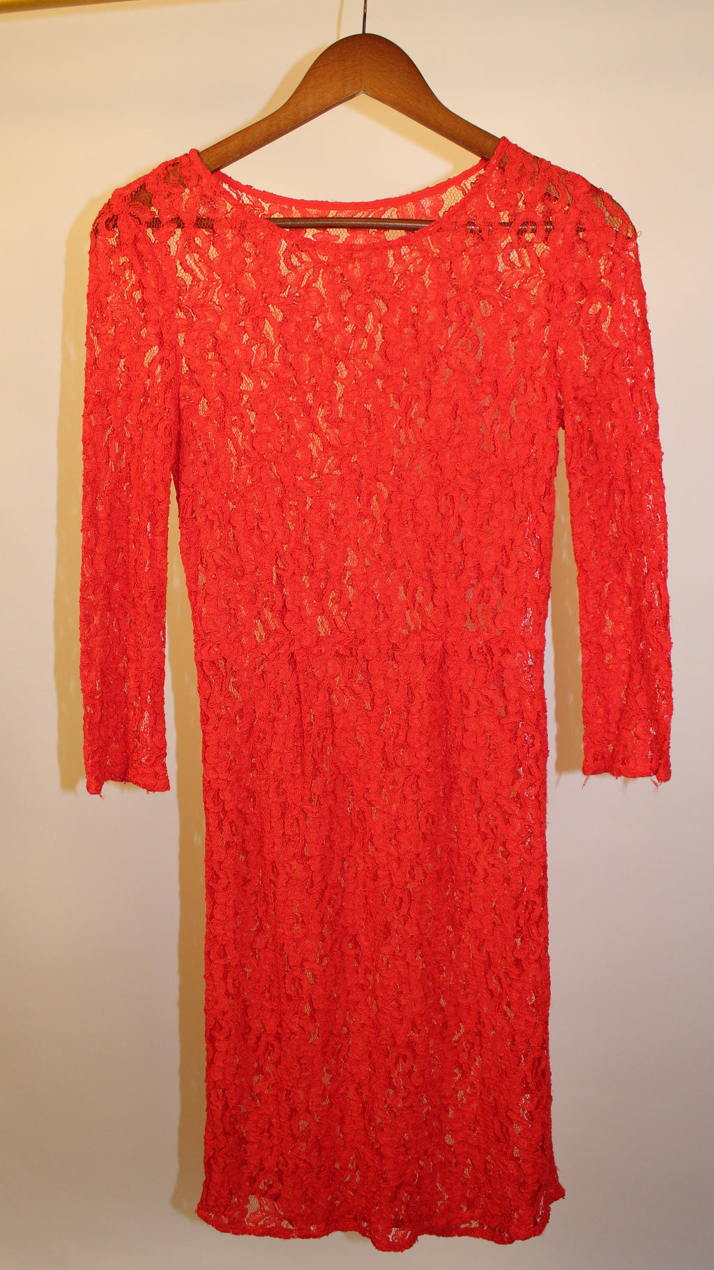 Red Lace Unlined Dress