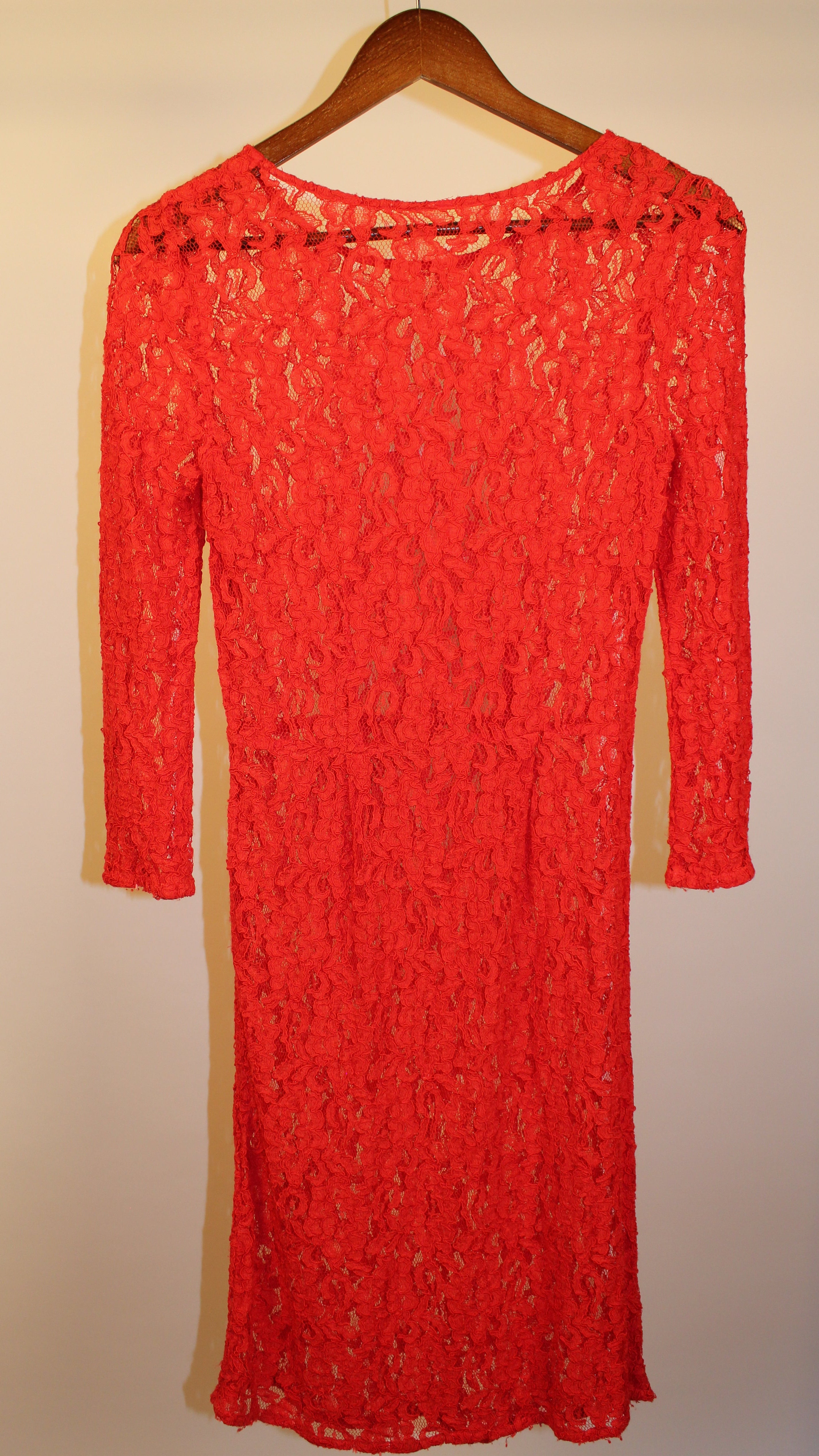 Red Lace Unlined Dress