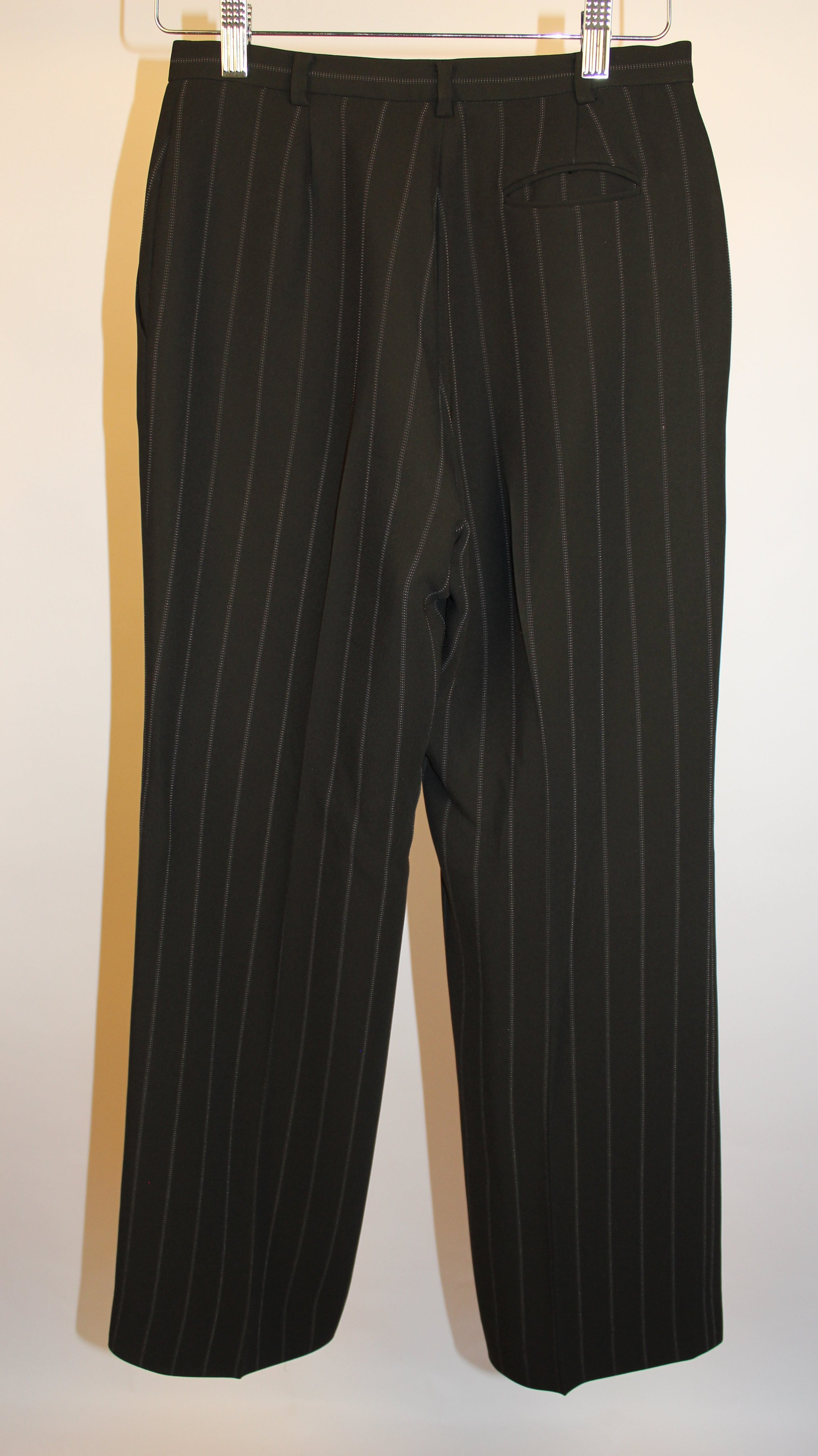 Black Pin Striped Two-Piece Suit