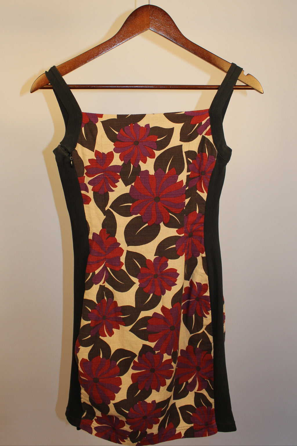 Red & Purple Floral Mini Dress