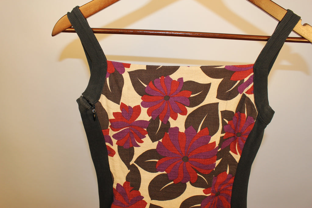 Red & Purple Floral Mini Dress