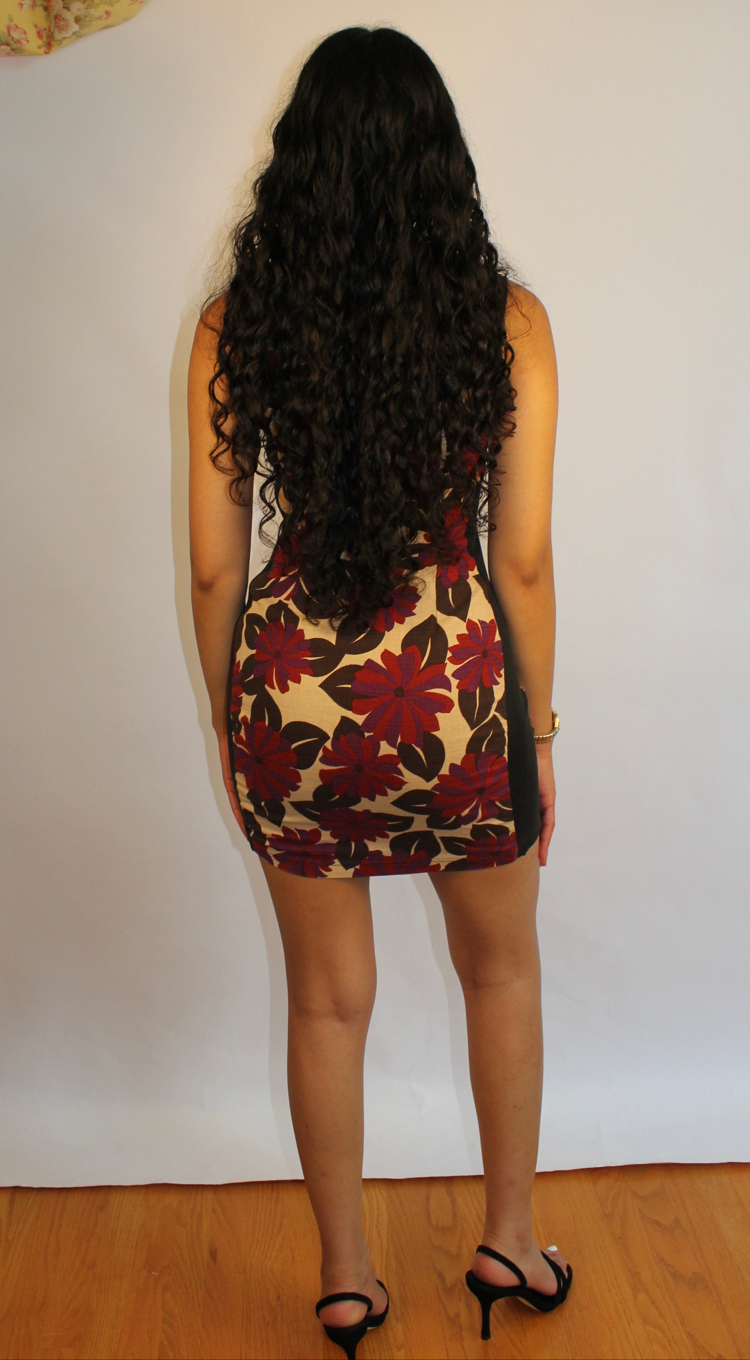 Red & Purple Floral Mini Dress