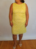Yellow Beaded Shift Dress