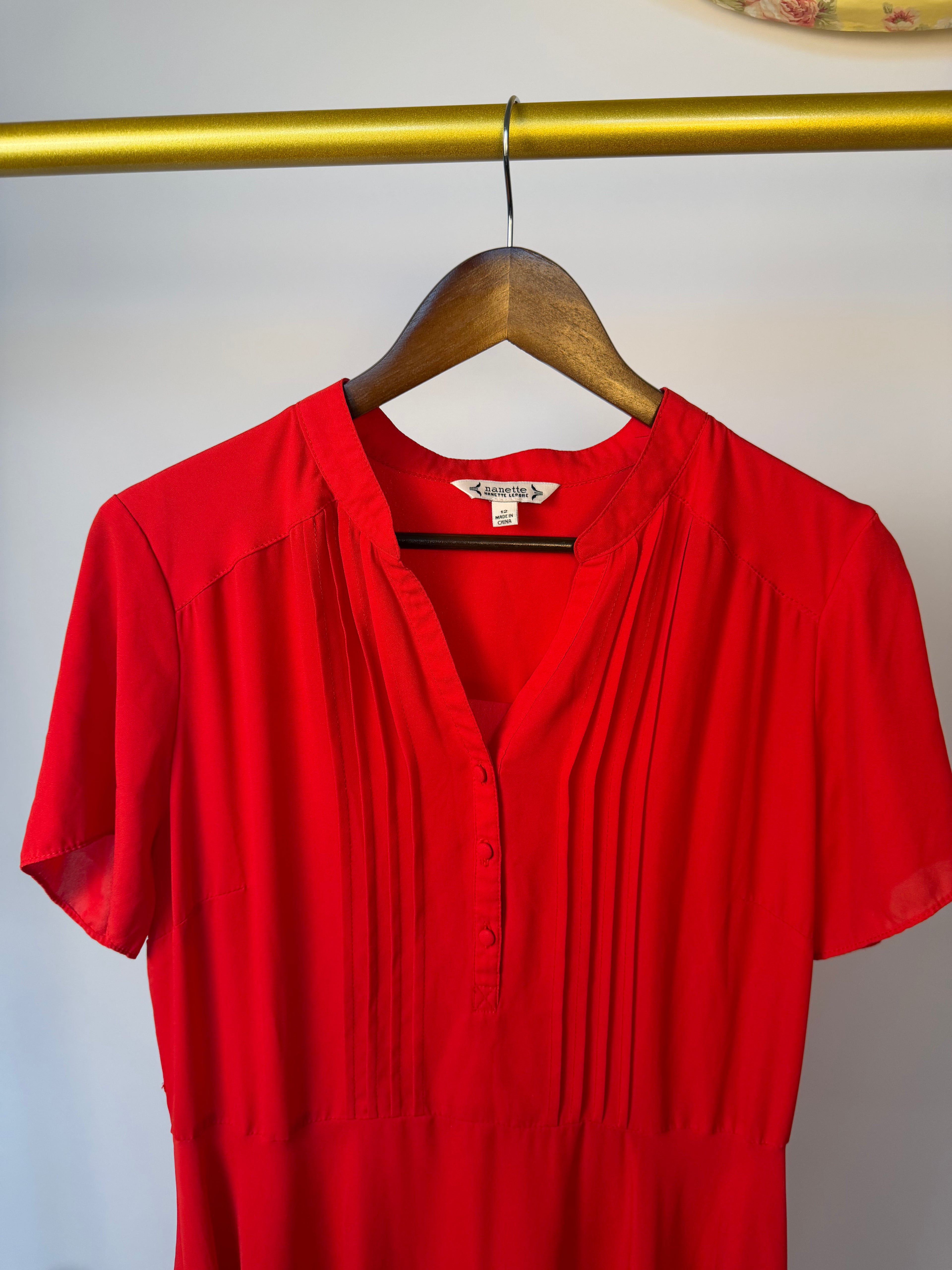 Red Knee-length Dress