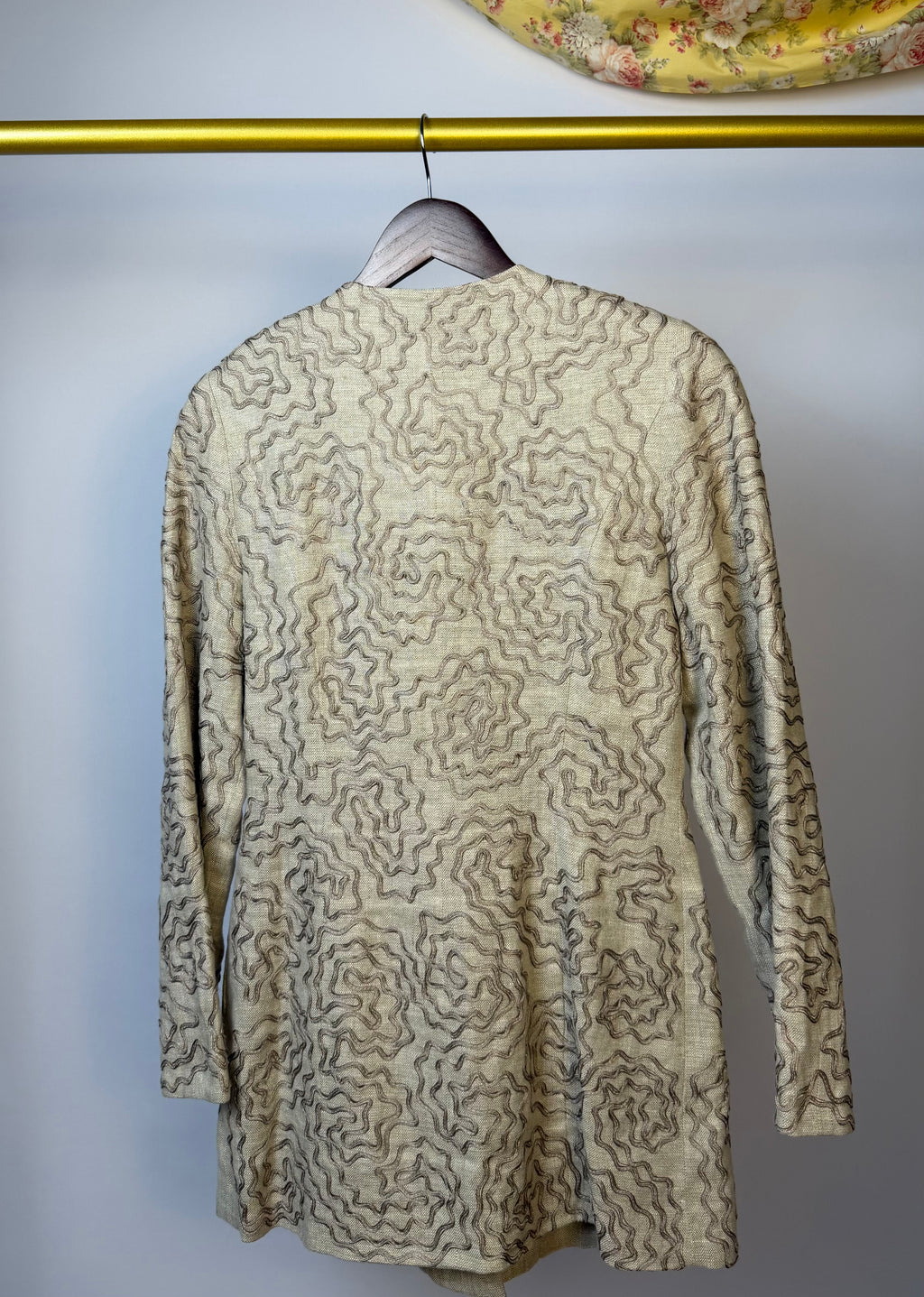 Tan Textured Linen Blazer