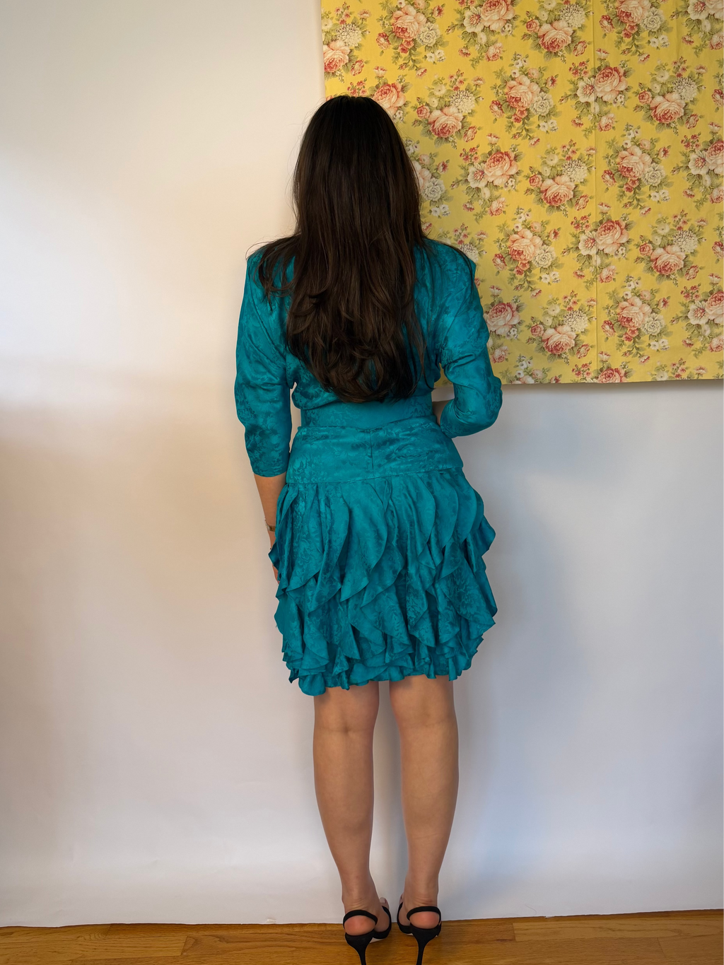 Turquoise 100% Silk Dress